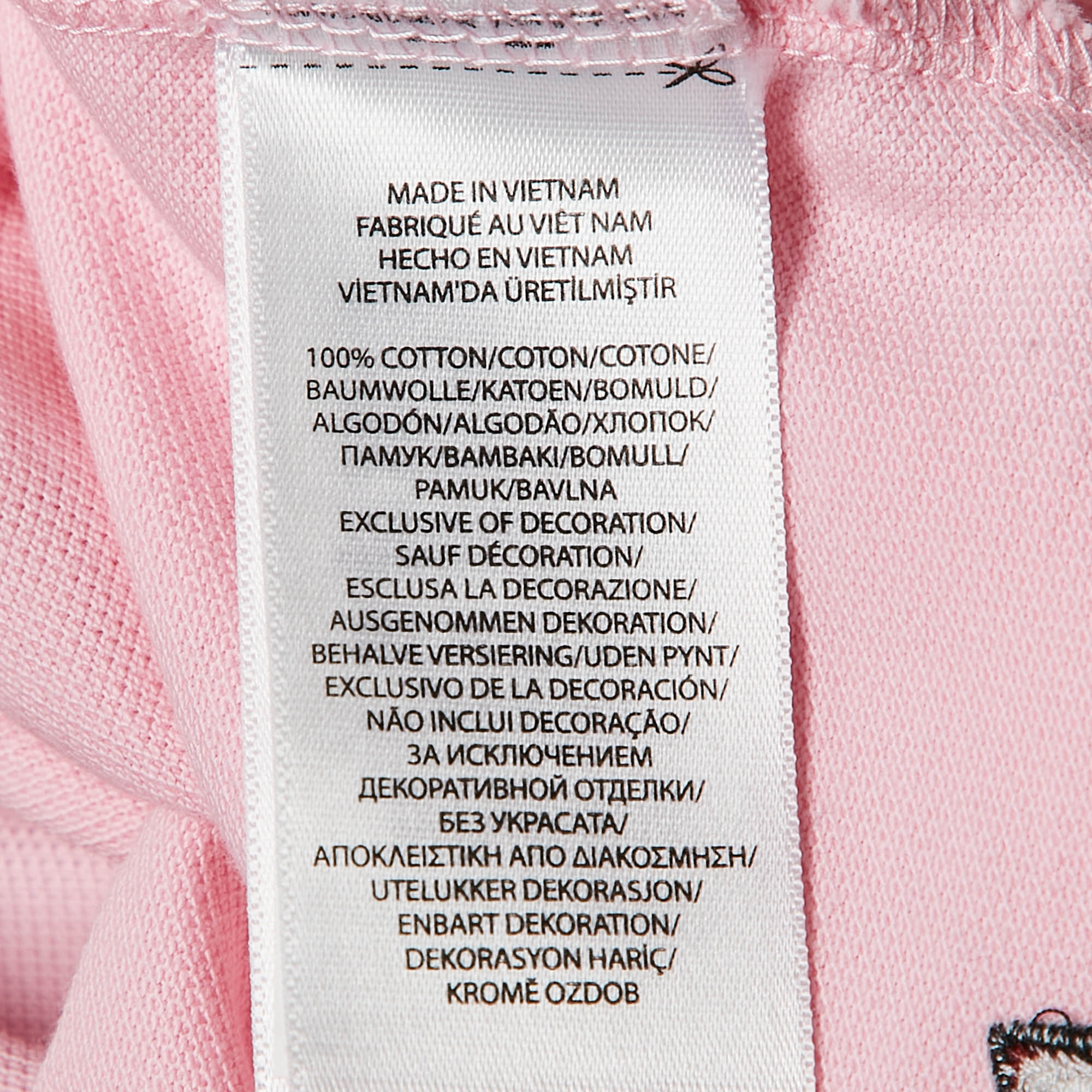 Polo Ralph Lauren Pink Embroidered Cotton Polo T-Shirt M 