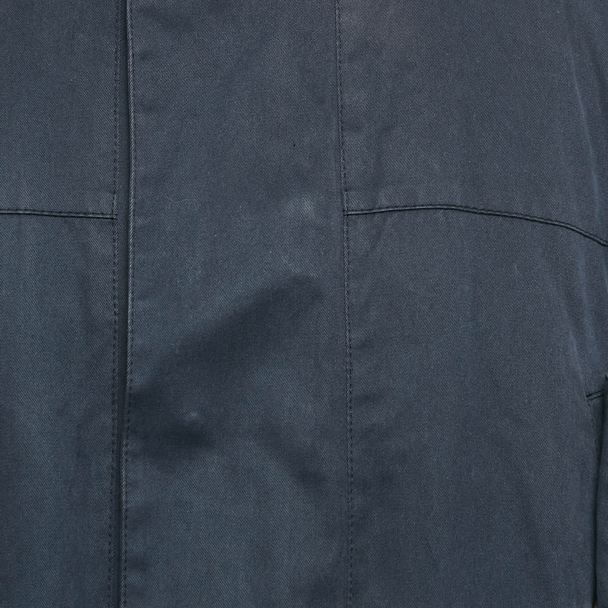 Polo Ralph Lauren Vintage Navy Blue Cotton Zip-Up Utility Jacket L 