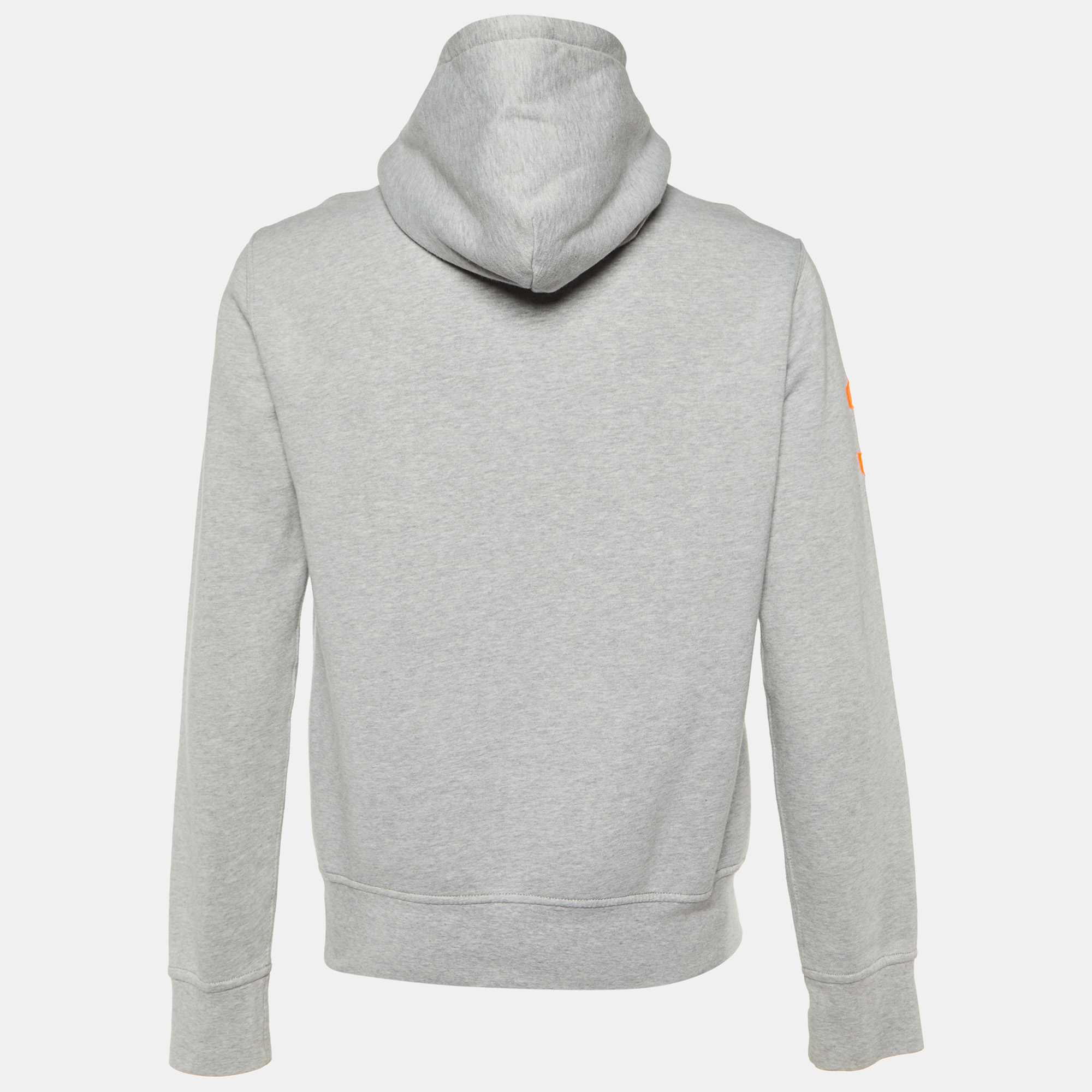 Polo Ralph Lauren Grey Cotton Logo Embroidered Hoodie M 