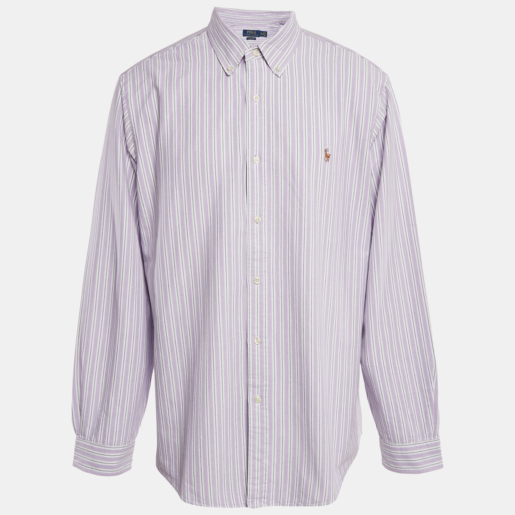 

Polo Ralph Lauren Purple Stripe Cotton Button Down Shirt XXL