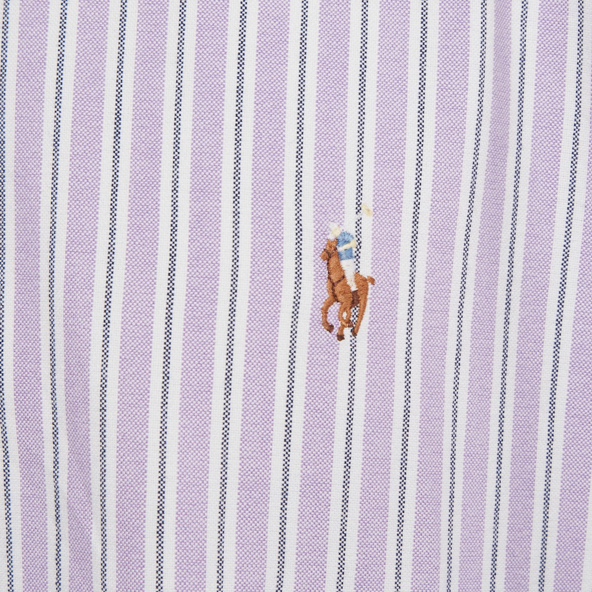 Polo Ralph Lauren Purple Stripe Cotton Button Down Shirt XXL 