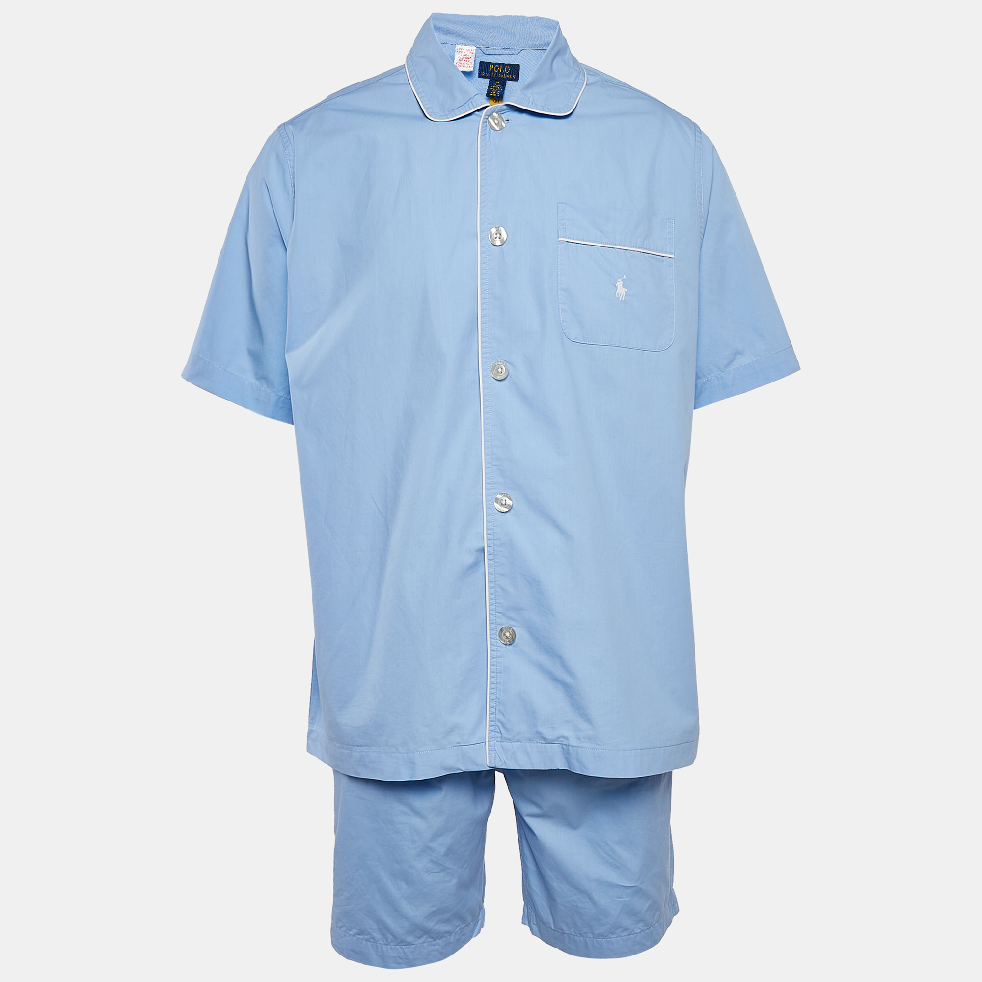 

Polo Ralph Lauren Blue Cotton Shirt and Shorts M