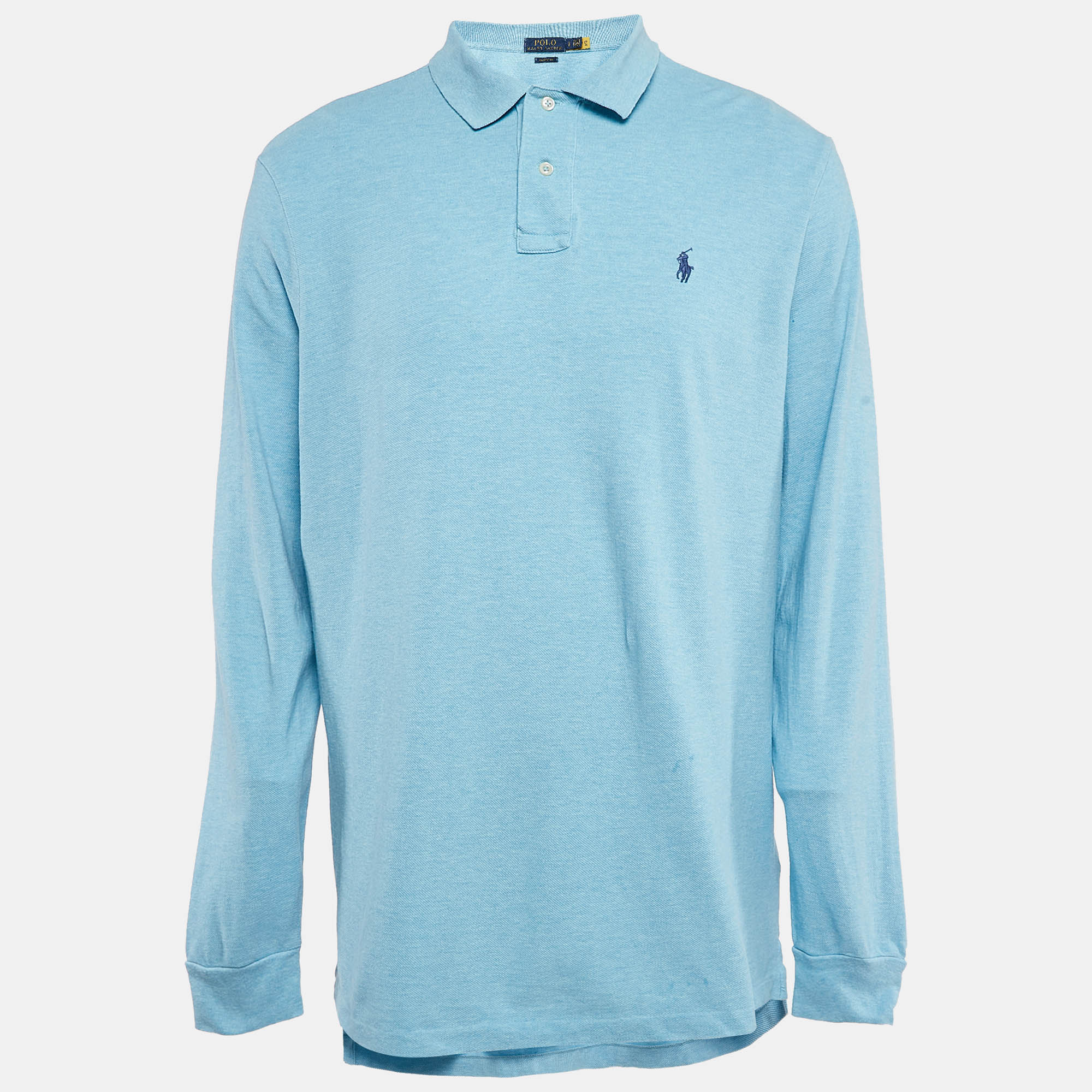 

Polo Ralph Lauren Light Blue Cotton Pique Classic Fit Polo T-Shirt L