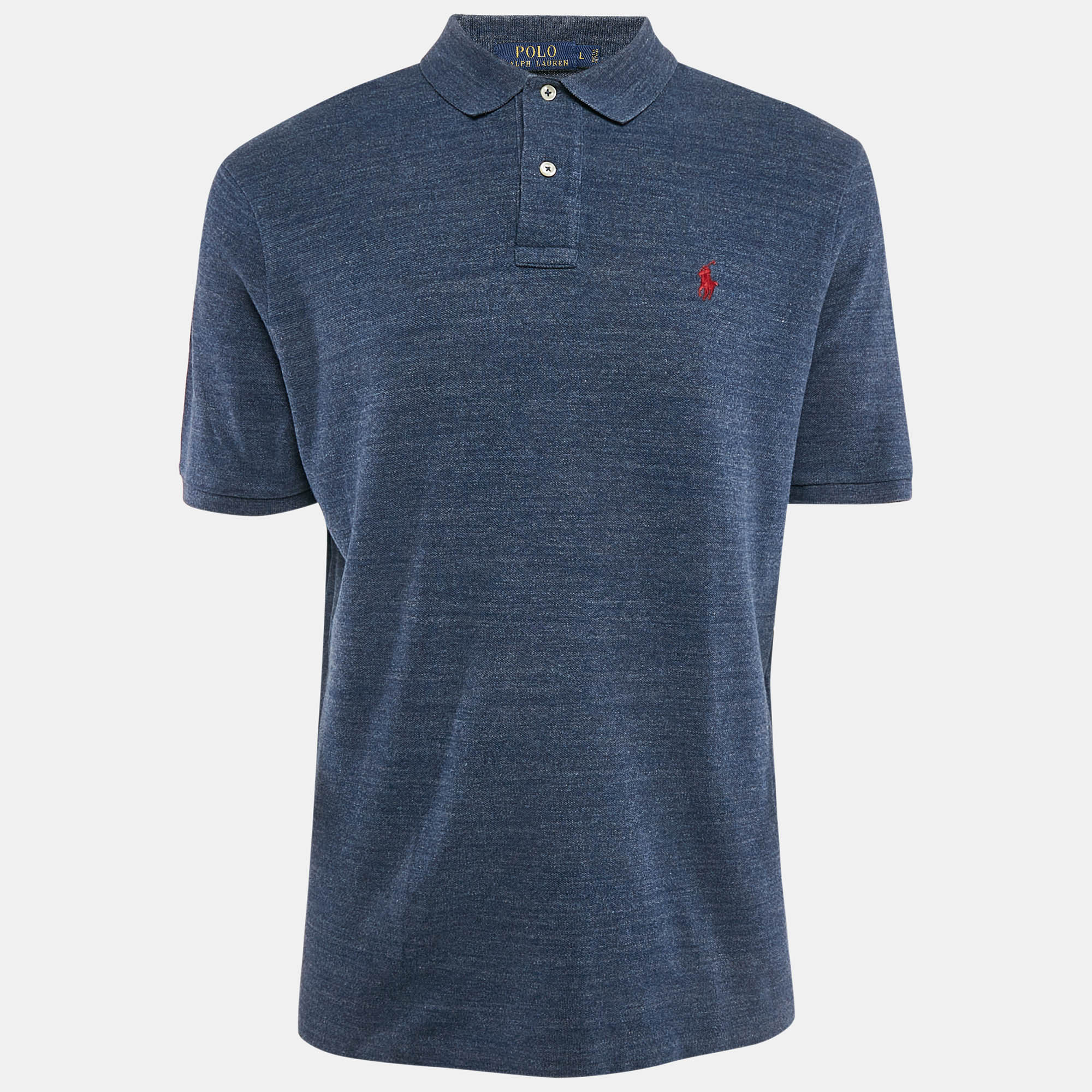 

Polo Ralph Lauren Navy Blue Cotton Classic Fit Polo T-Shirt L