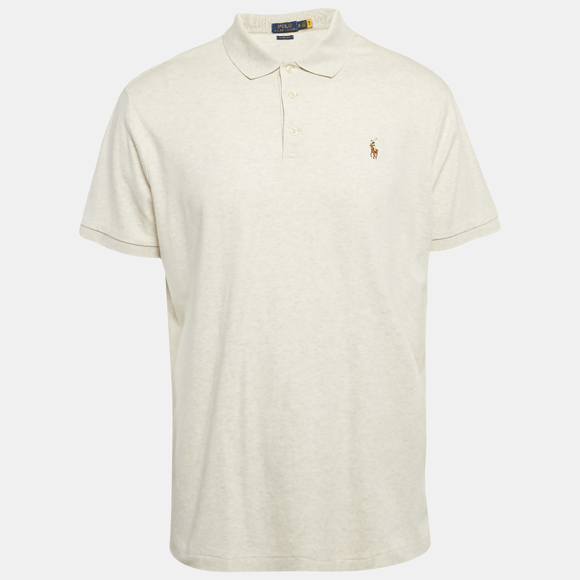 

Polo Ralph Lauren Off-White Cotton Polo T-Shirt XL, Grey