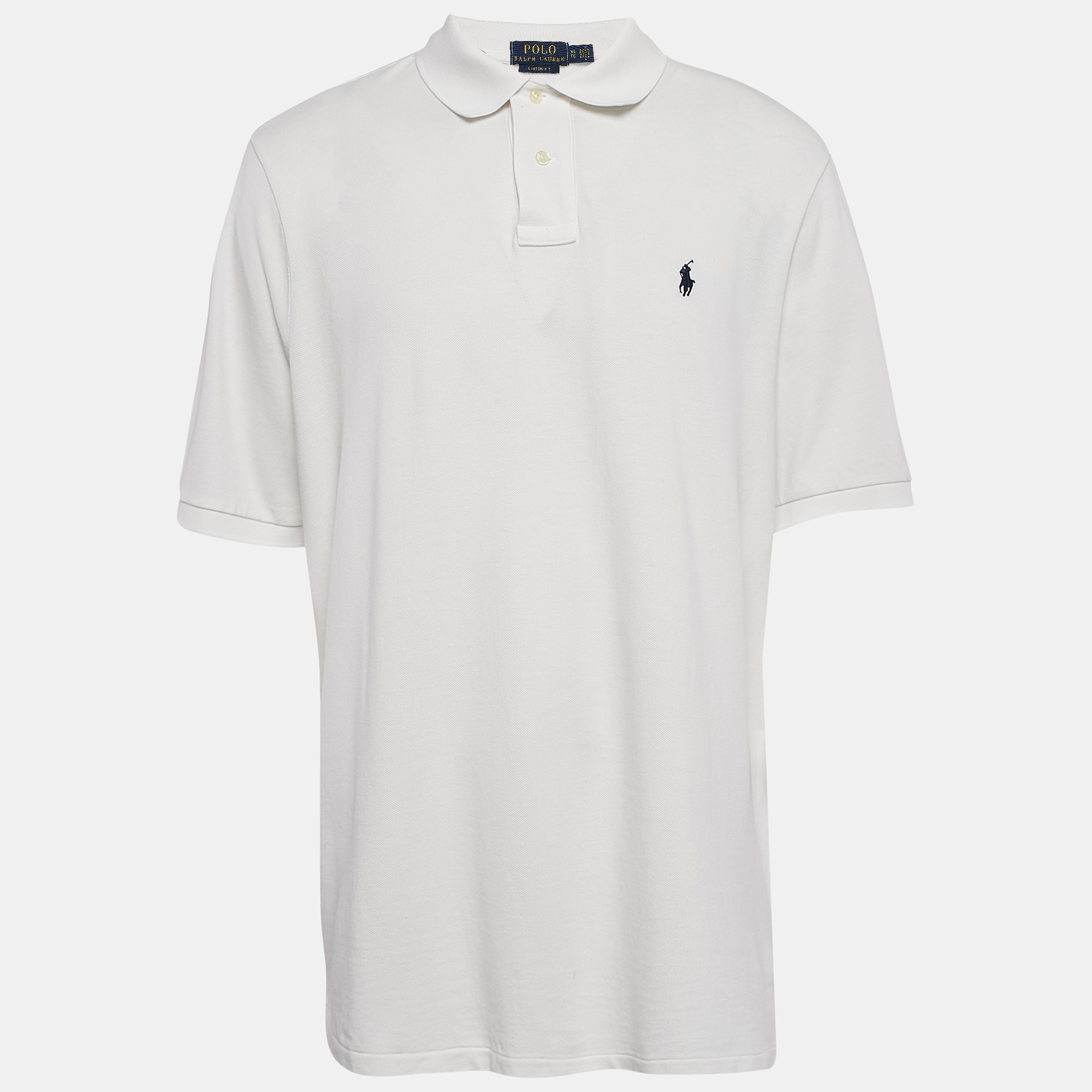 

Polo Ralph Lauren White Cotton Pique Polo T-Shirt XL