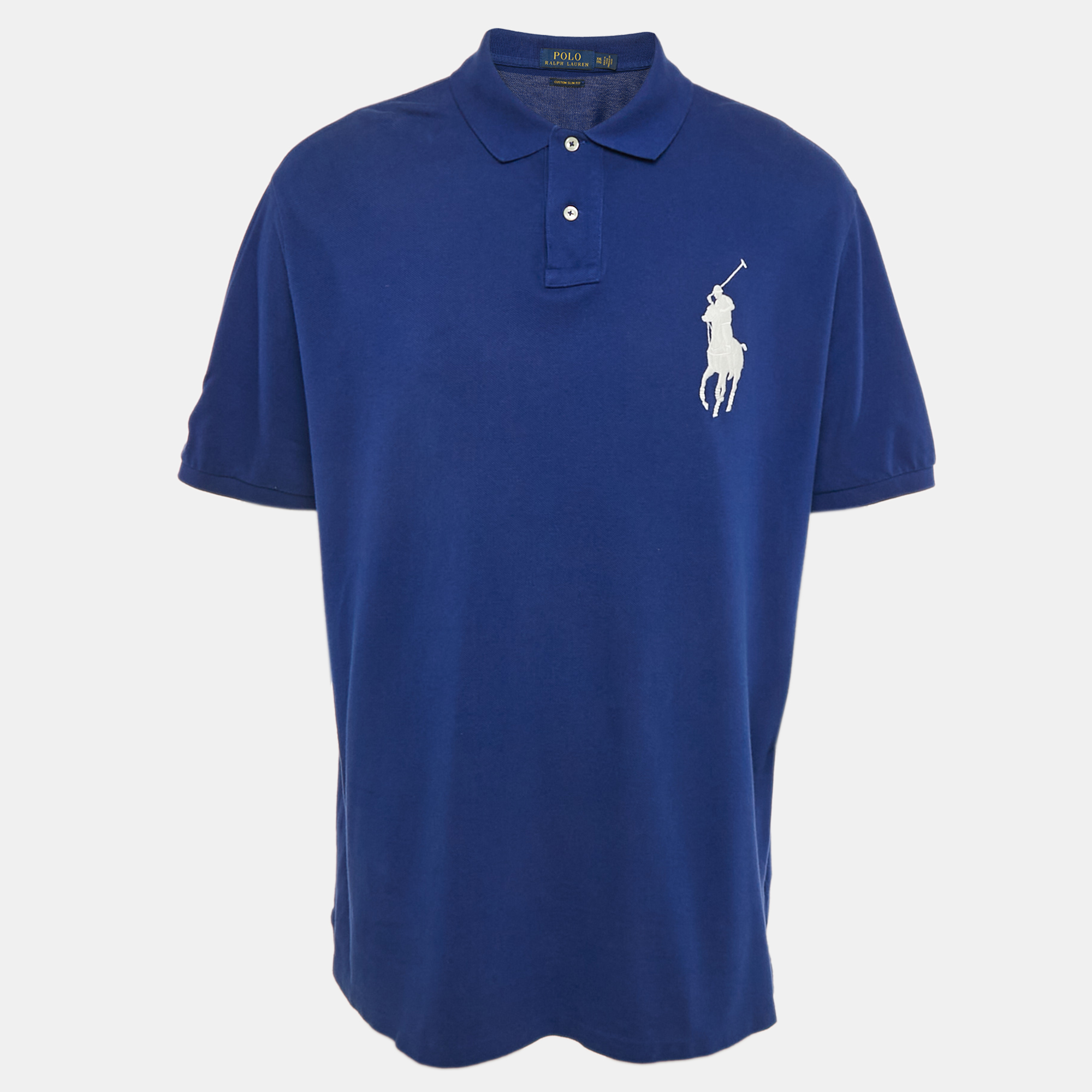 

Polo Ralph Lauren Blue Embroidered Cotton Pique Classic Fit Polo T-Shirt XXL