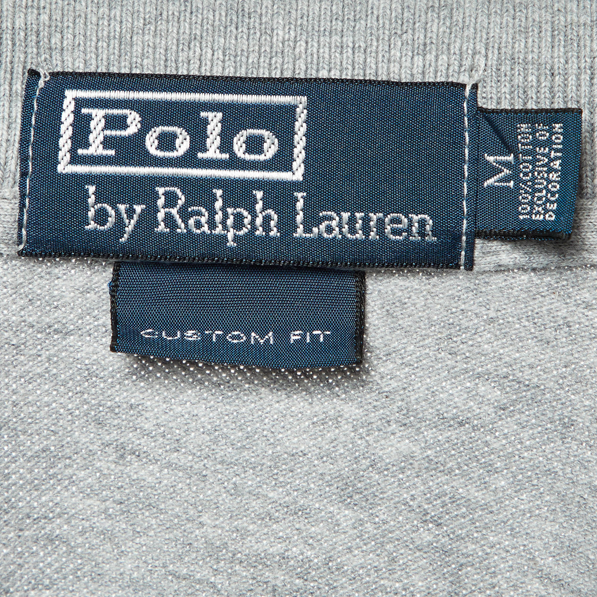 Polo Ralph Lauren Grey Cotton Long Sleeve Polo T-Shirt M 