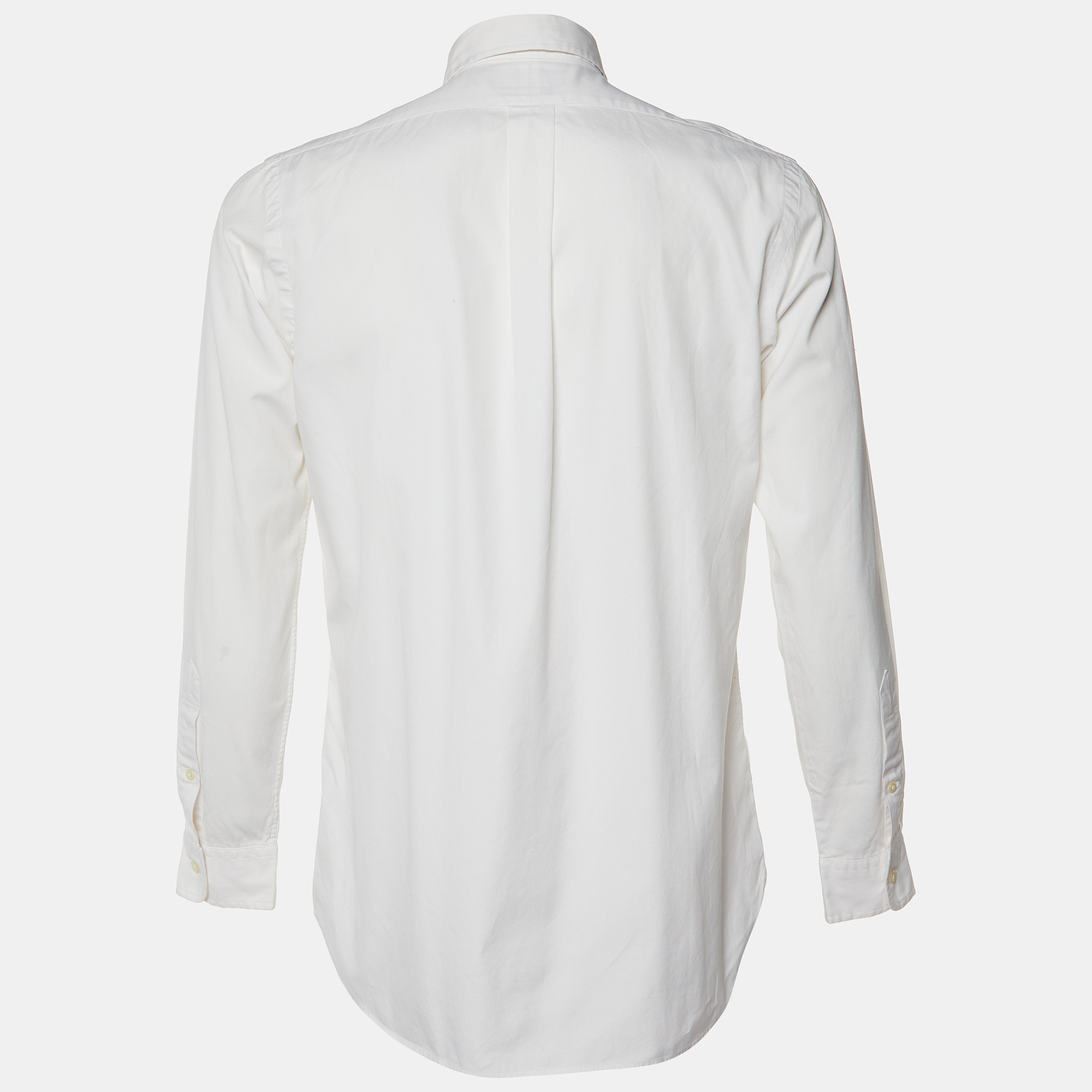 Polo Ralph Lauren White Cotton Button Down Shirt M 