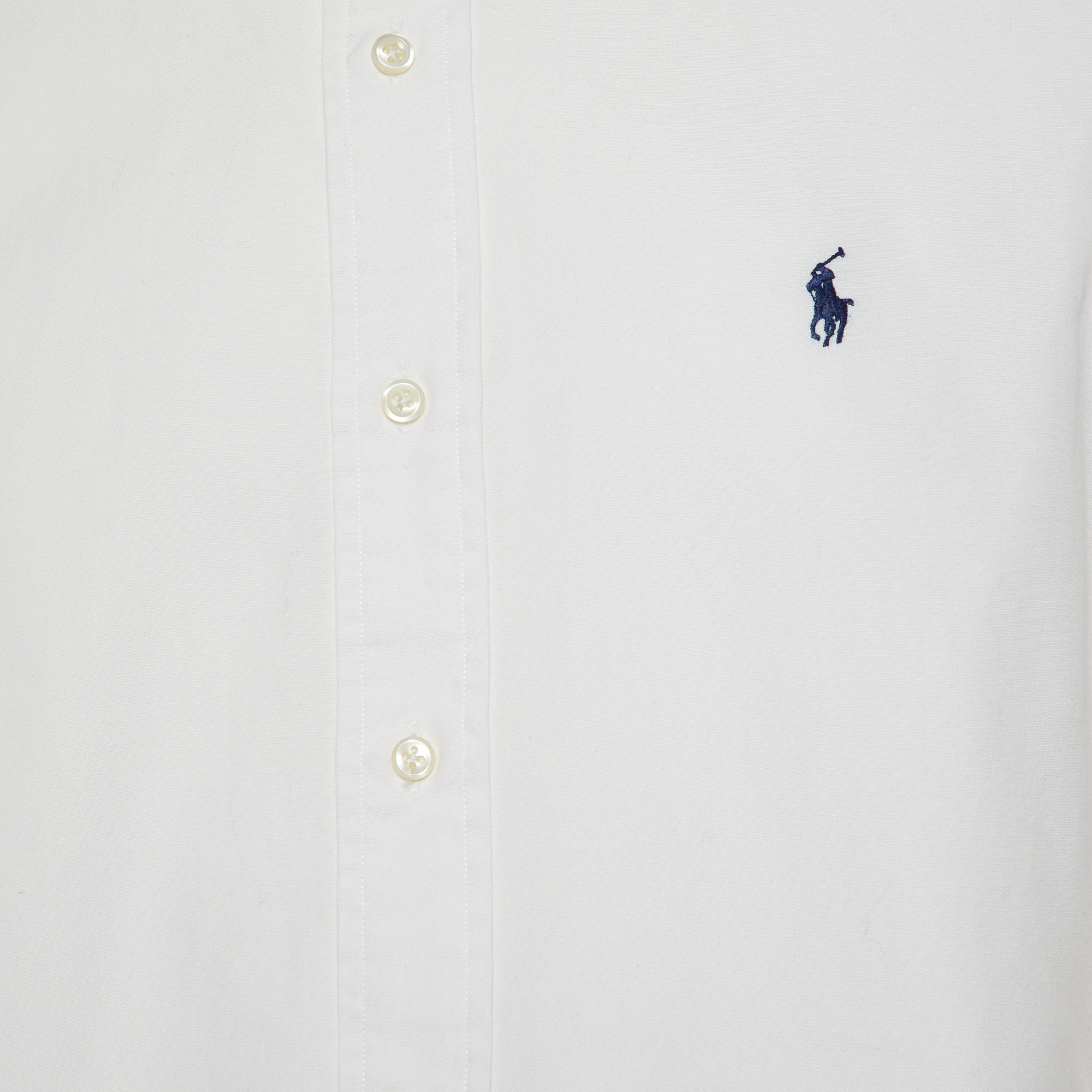 Polo Ralph Lauren White Cotton Button Down Shirt M 