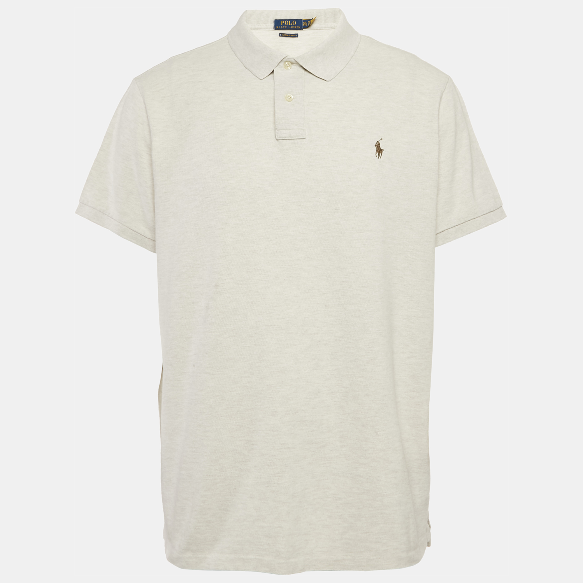 

Polo Ralph Lauren Grey Cotton Pique Slim Fit Polo T-Shirt XXL