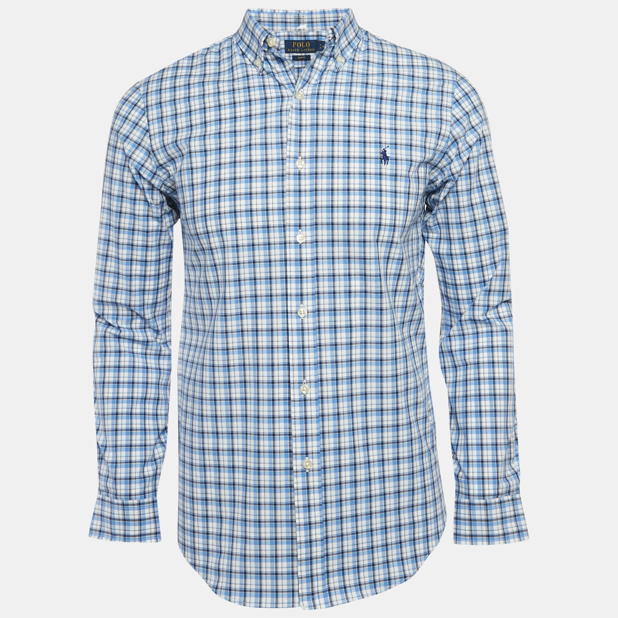 

Polo Ralph Lauren Blue Check Stretch Cotton Shirt S