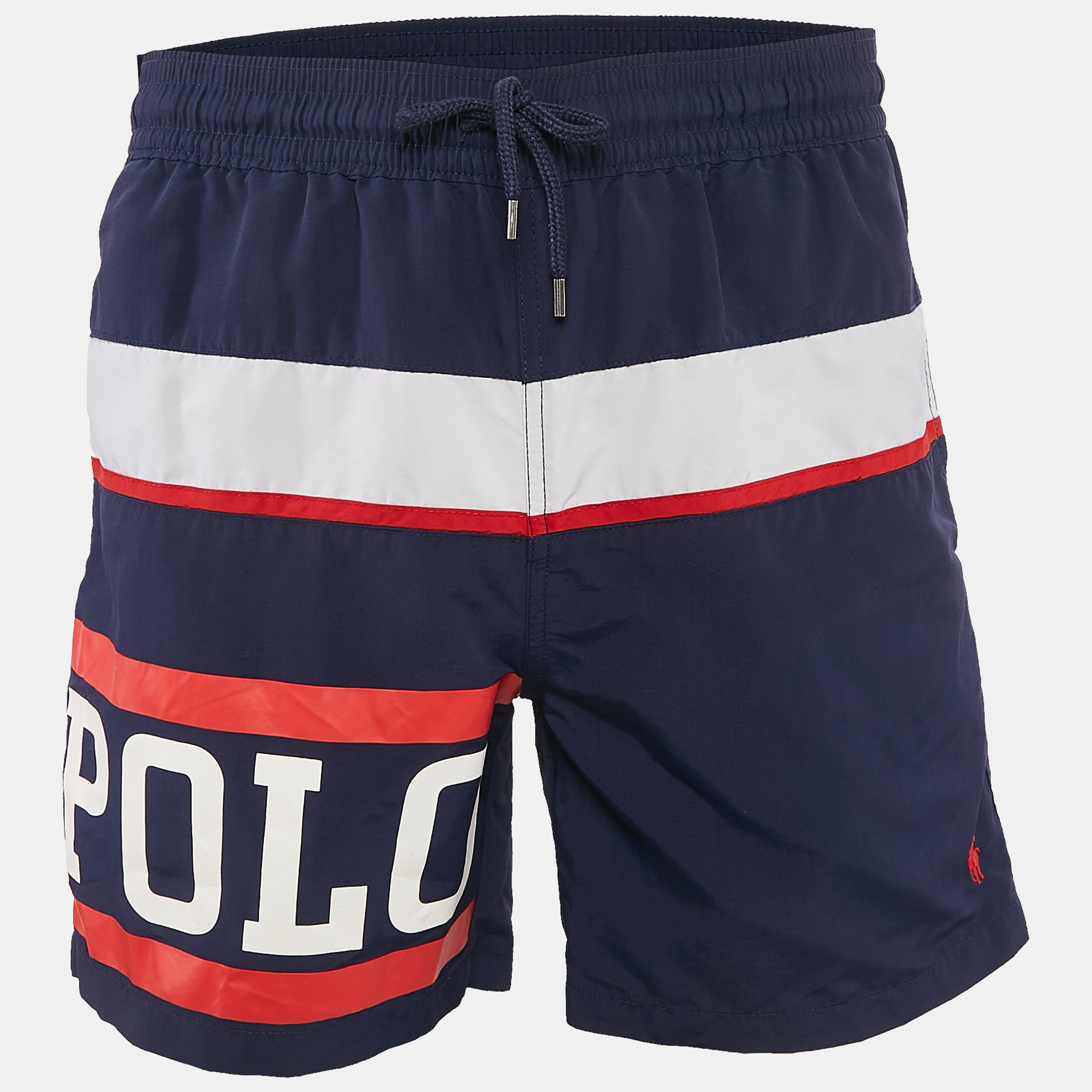 

Polo Ralph Lauren Navy Blue Printed Nylon Swim Shorts S