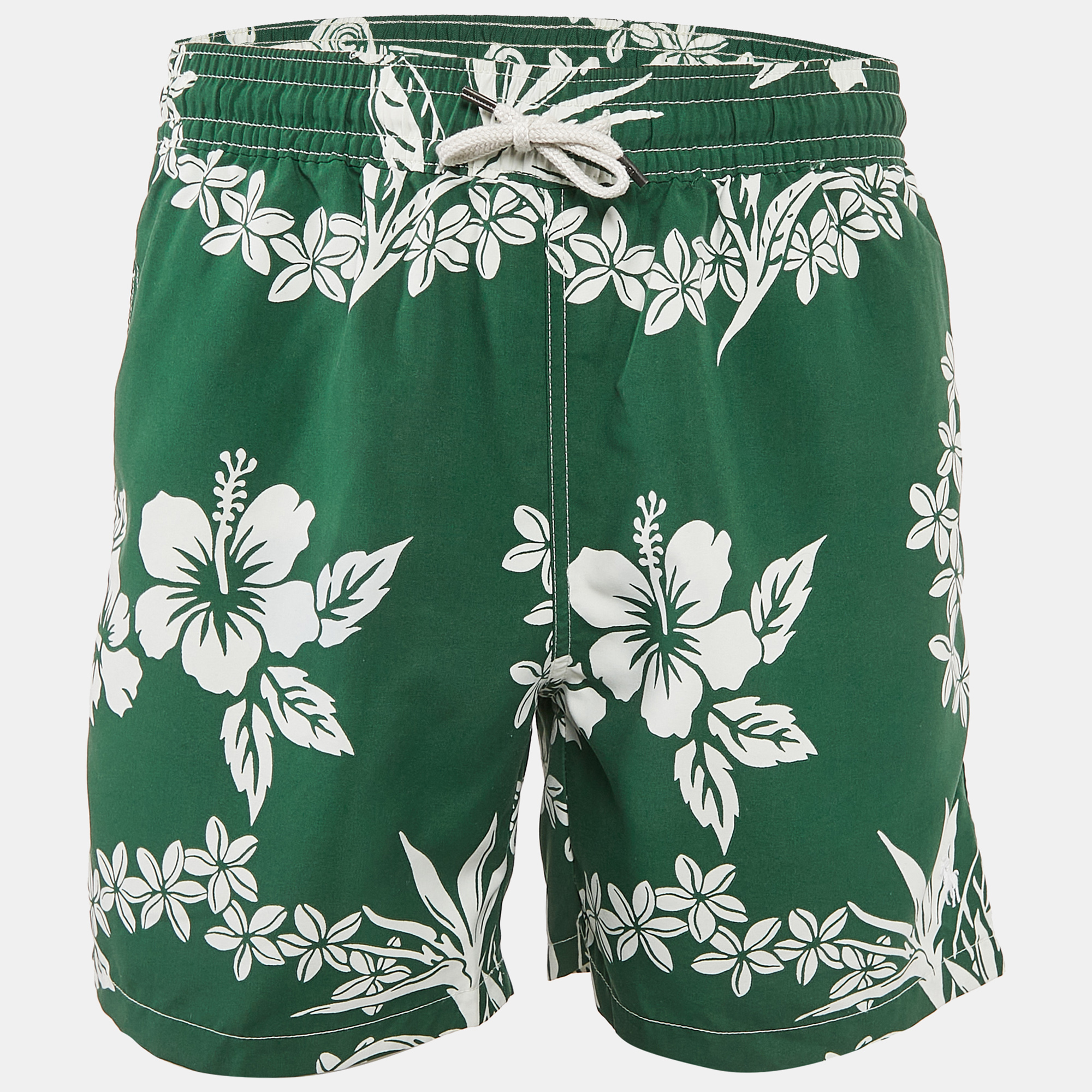 

Polo Ralph Lauren Green Floral Print Synthetic Swim Shorts S