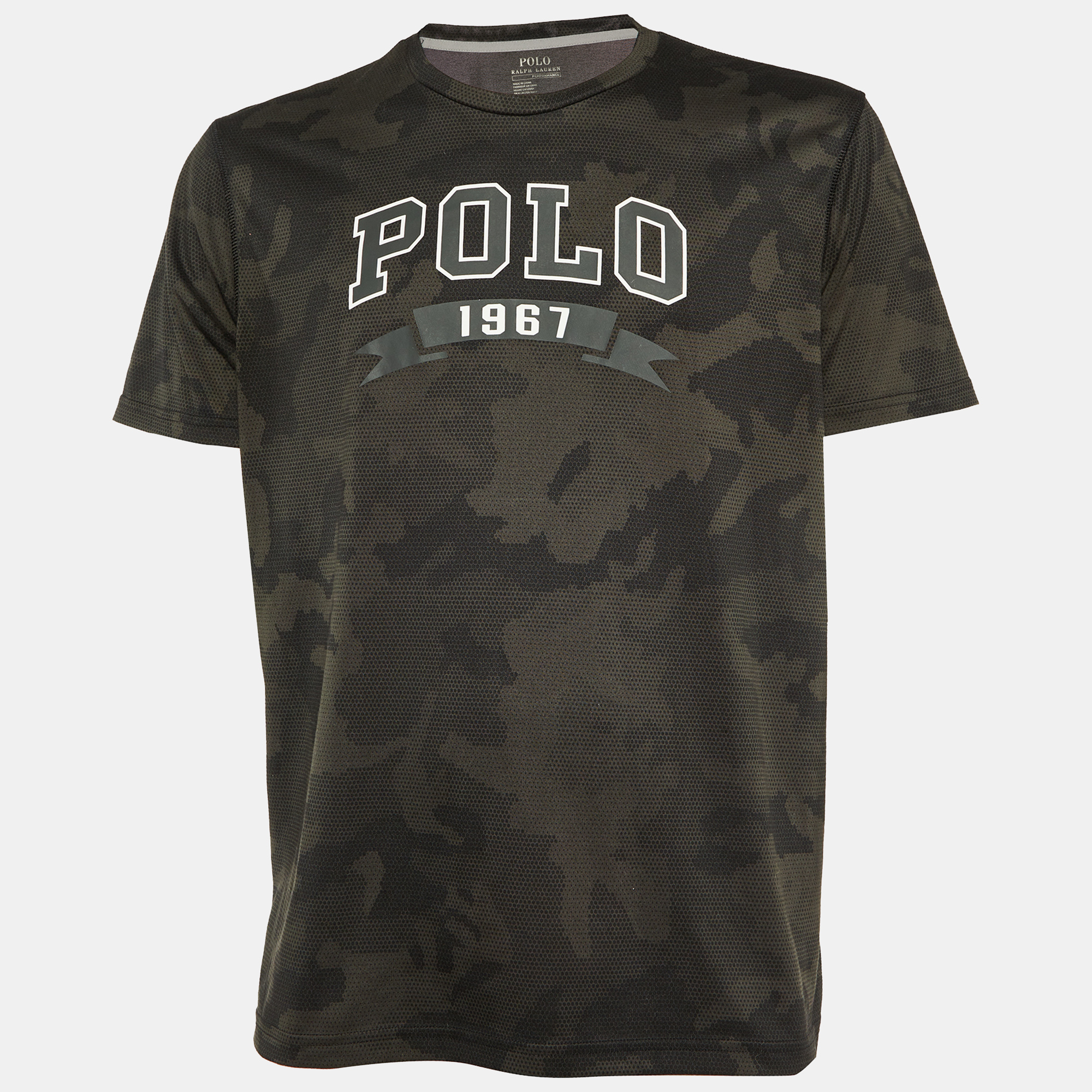 

Polo Ralph Lauren Green Camouflage Polyester Crew Neck T-Shirt L