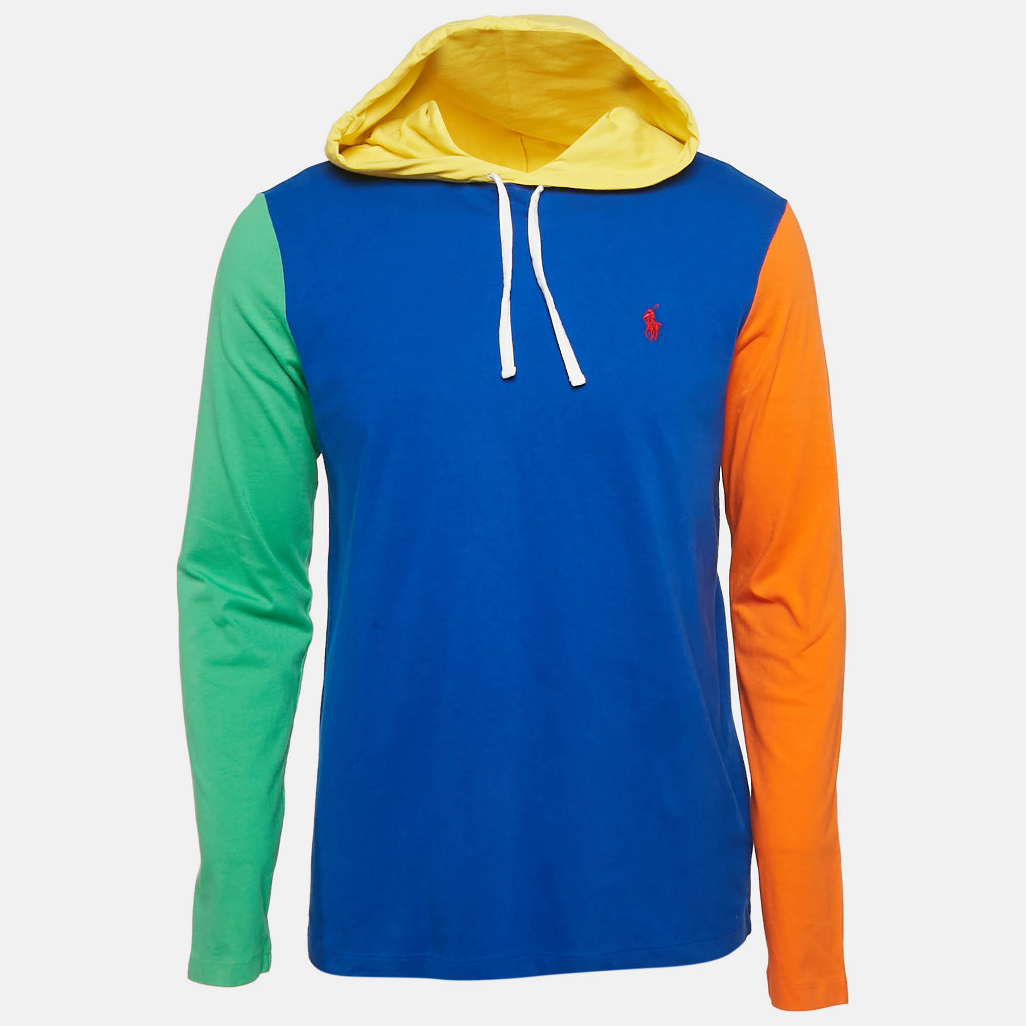 

Polo Ralph Lauren Blue/Multicolor Cotton Knit Hoodie M