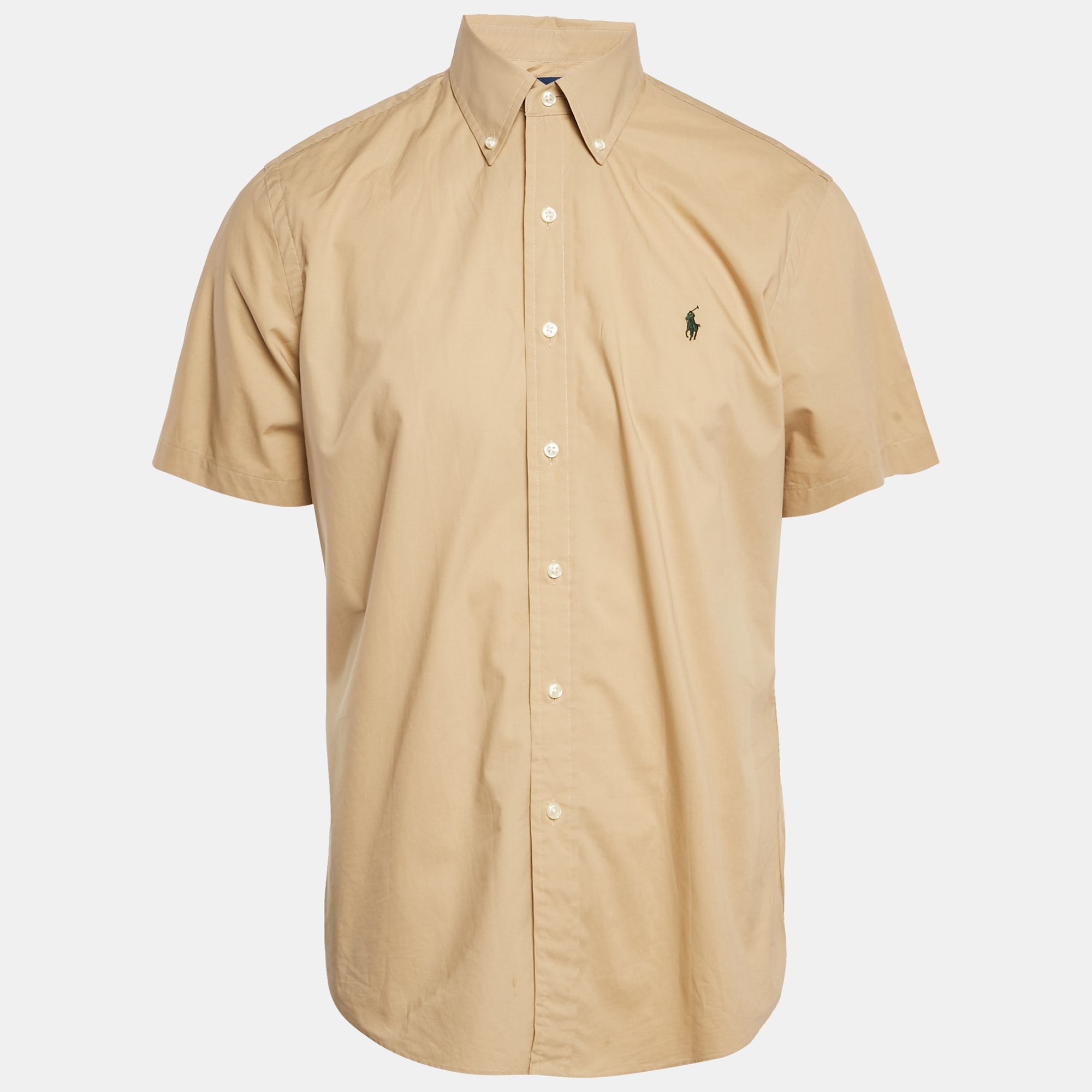 

Polo Ralph Lauren Beige Cotton Short Sleeve Shirt L