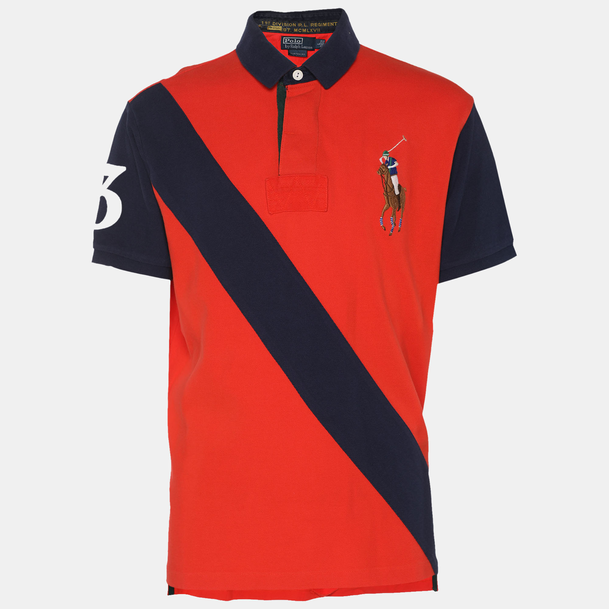 

Polo Ralph Lauren Orange Cotton Pique Polo T-Shirt L