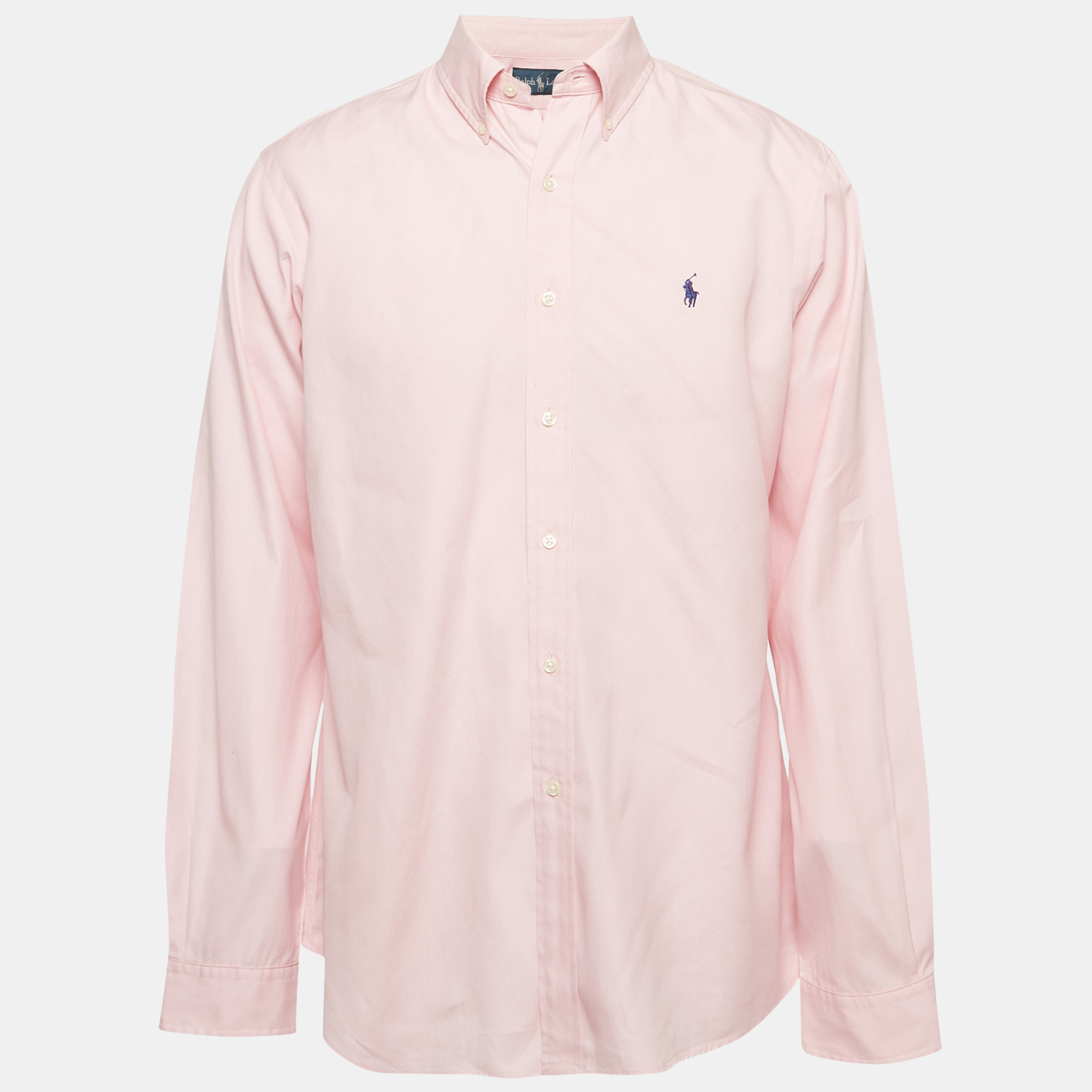 

Ralph Lauren Pink Cotton Button Front Shirt L