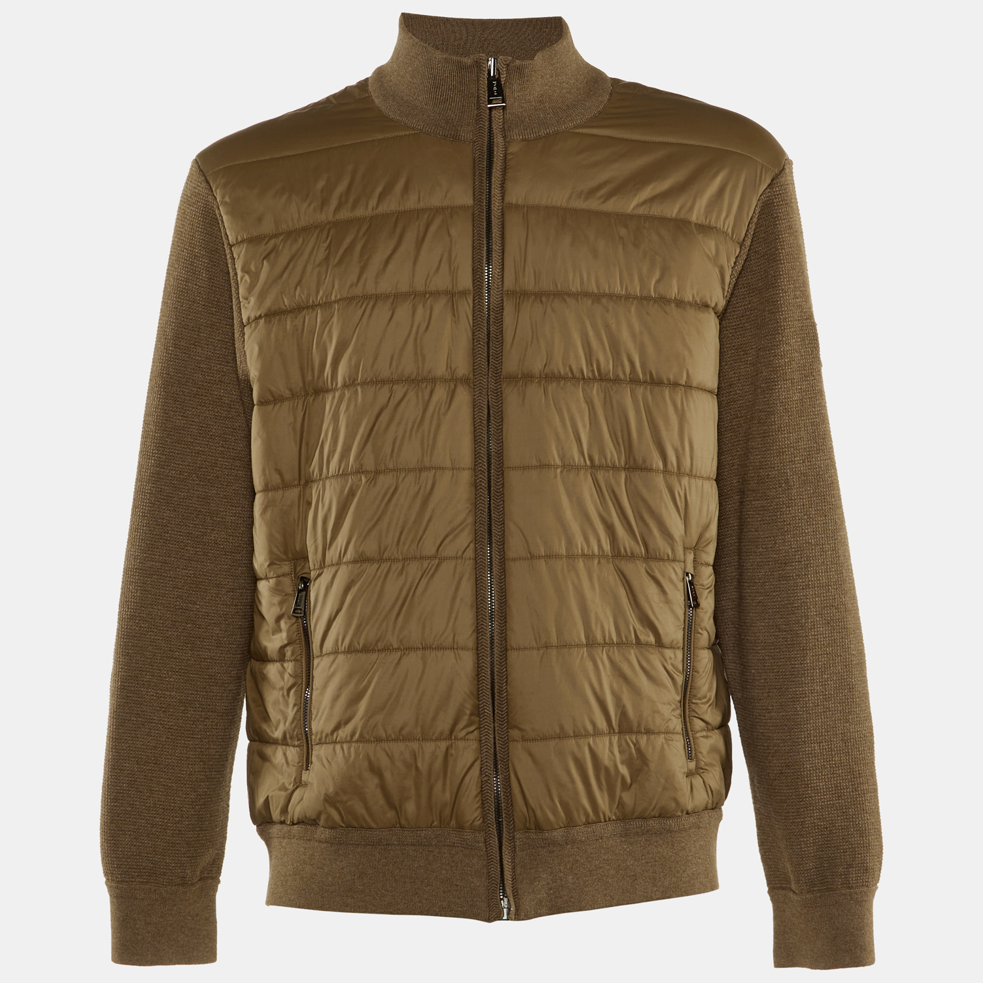 

Polo Ralph Lauren Brown Nylon & Knit Zip Up Jacket XXL