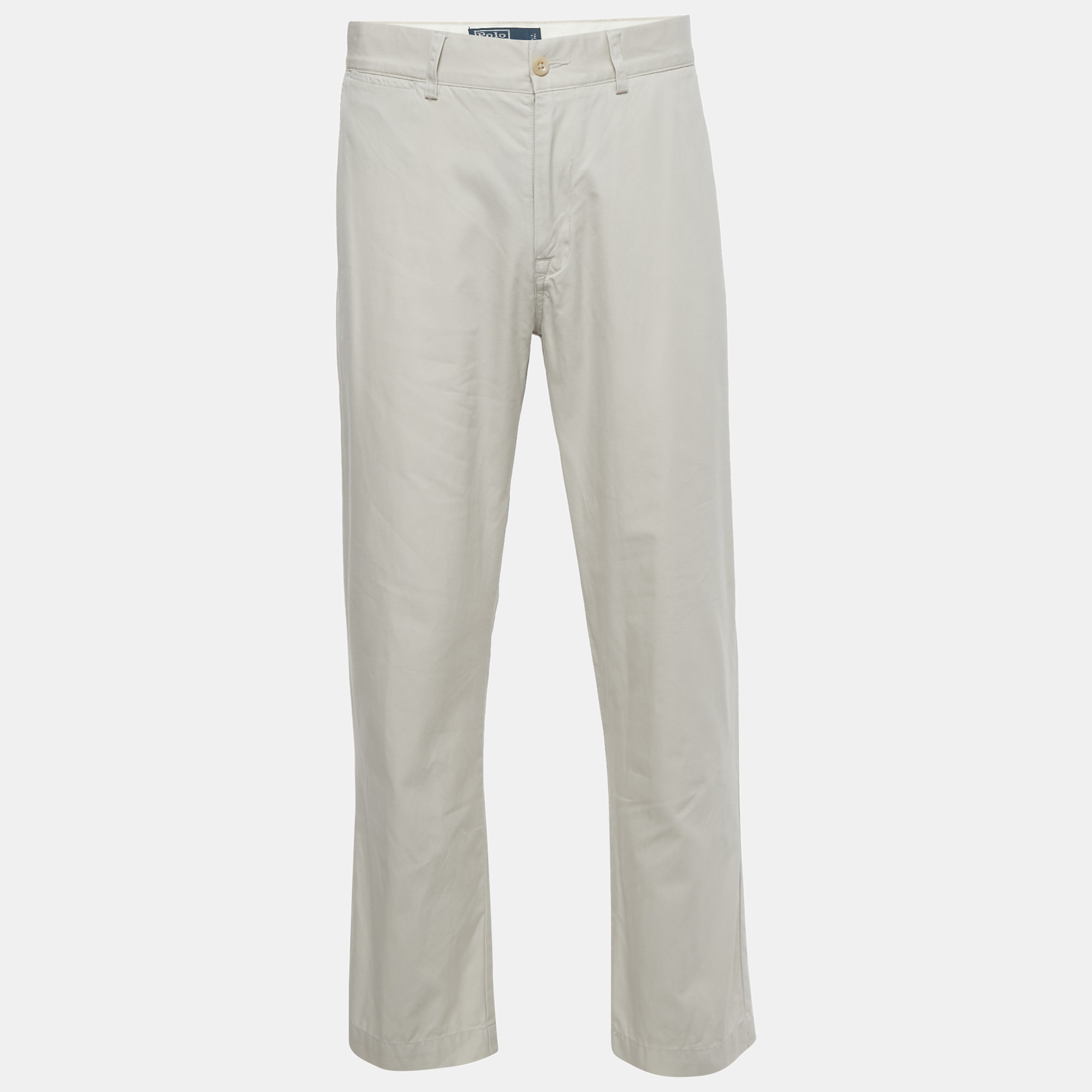 

Polo Ralph Lauren Cream Cotton Formal Trousers L