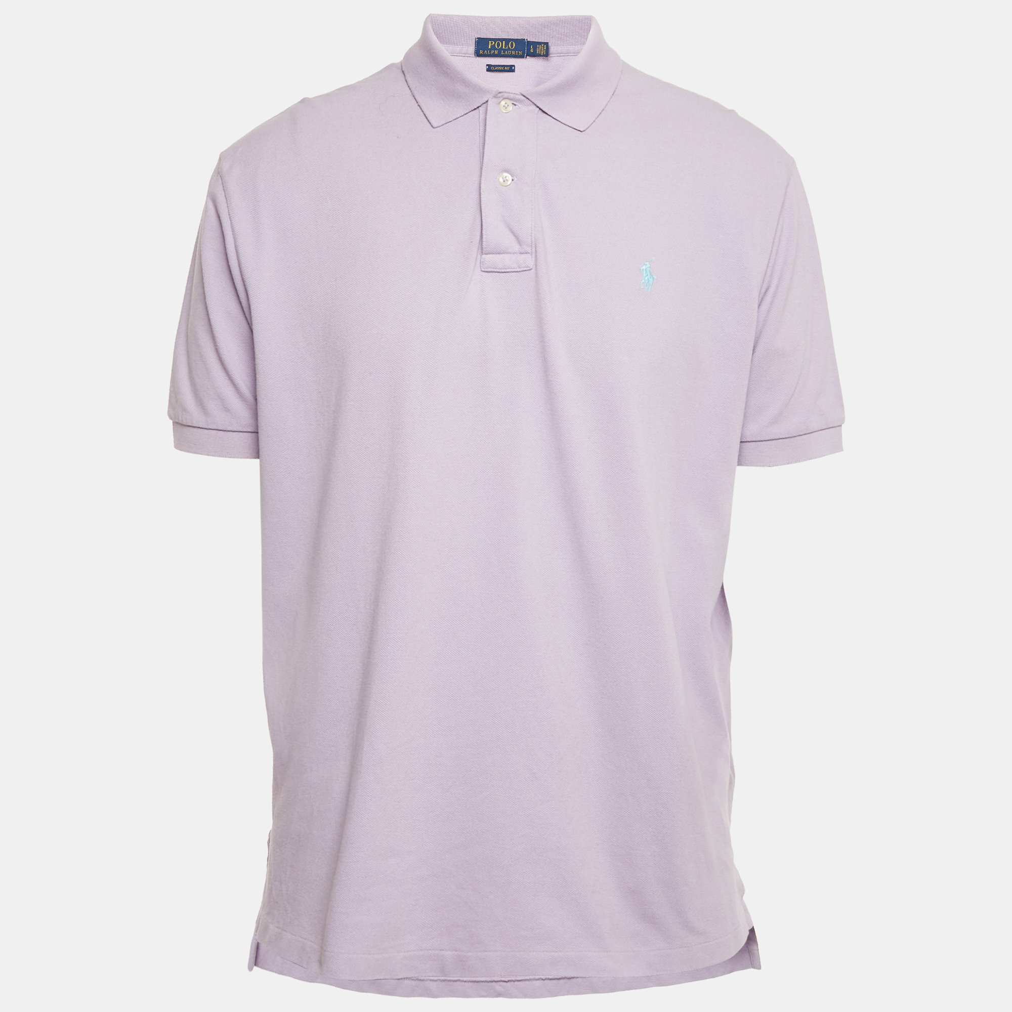 

Polo Ralph Lauren Lavender Cotton Pique Polo T-Shirt L, Purple