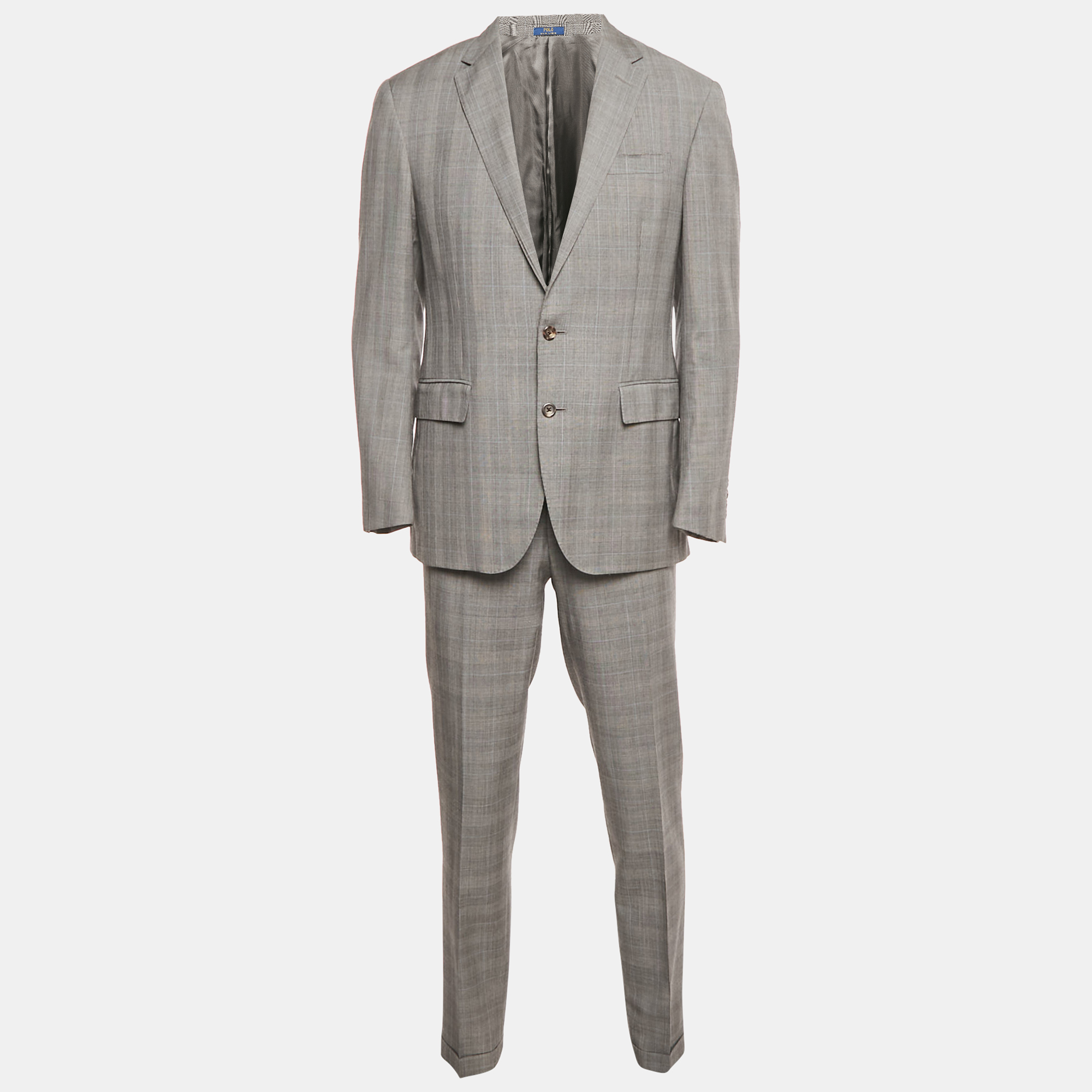 

Polo Ralph Lauren Grey Wool Tailored Pants Suit L
