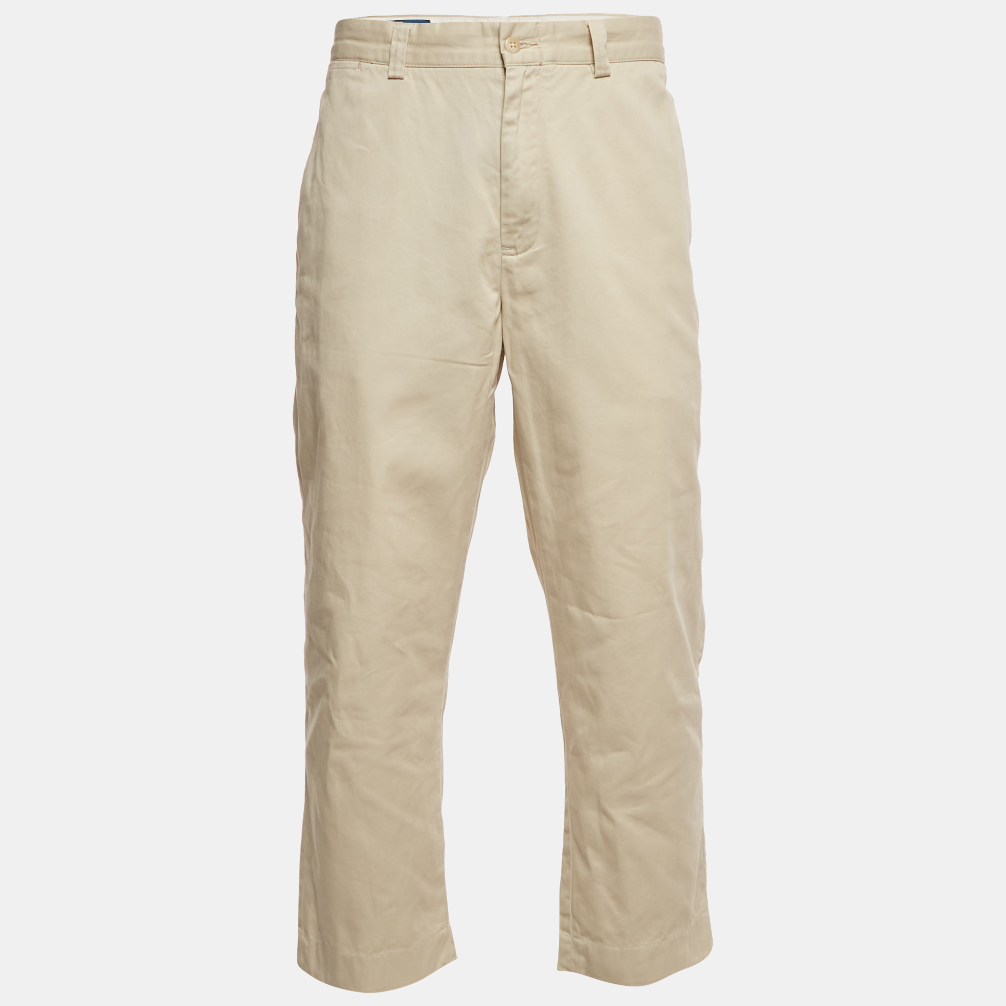 

Polo Ralph Lauren Cream Cotton Custom Fit Trousers XL