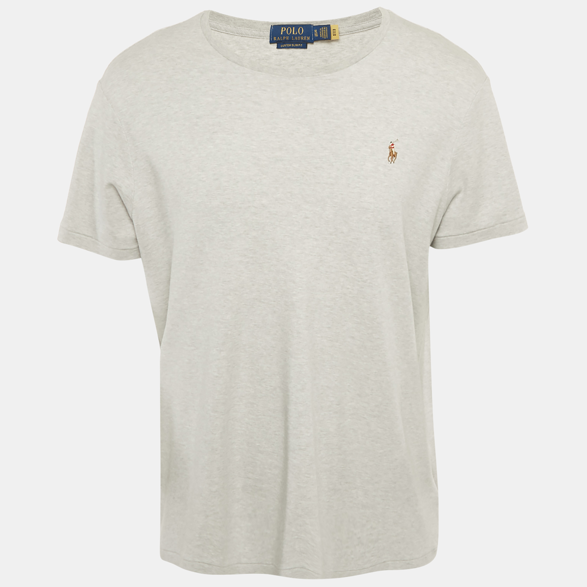 

Polo Ralph Lauren Grey Mélange Cotton Custom Slim Fit T-Shirt XL