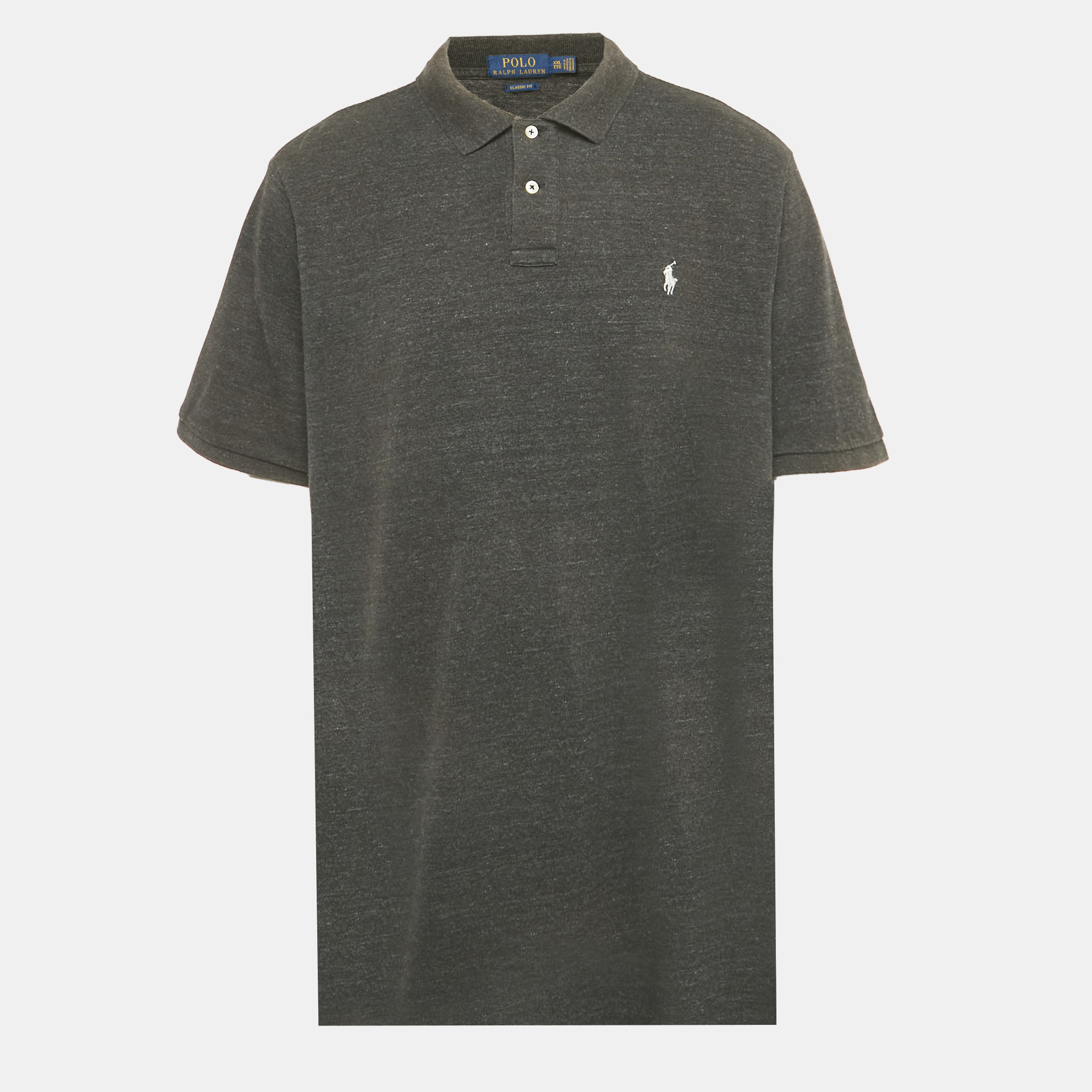

Polo Ralph Lauren Grey Logo Embroidered Cotton Classic Fit Polo T-Shirt XXL