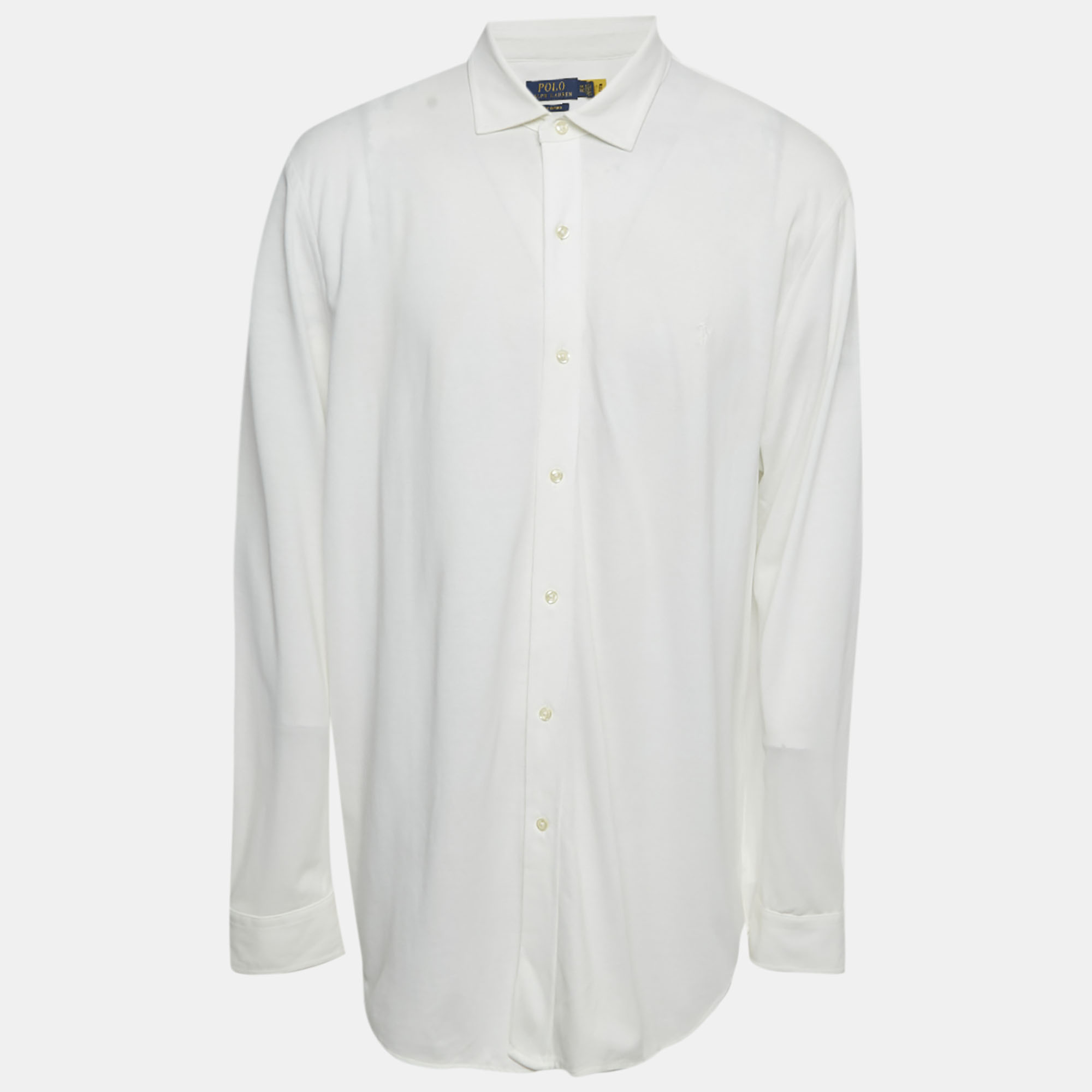 

Polo Ralph Lauren White Knit Oxford Long Sleeve Shirt XXL