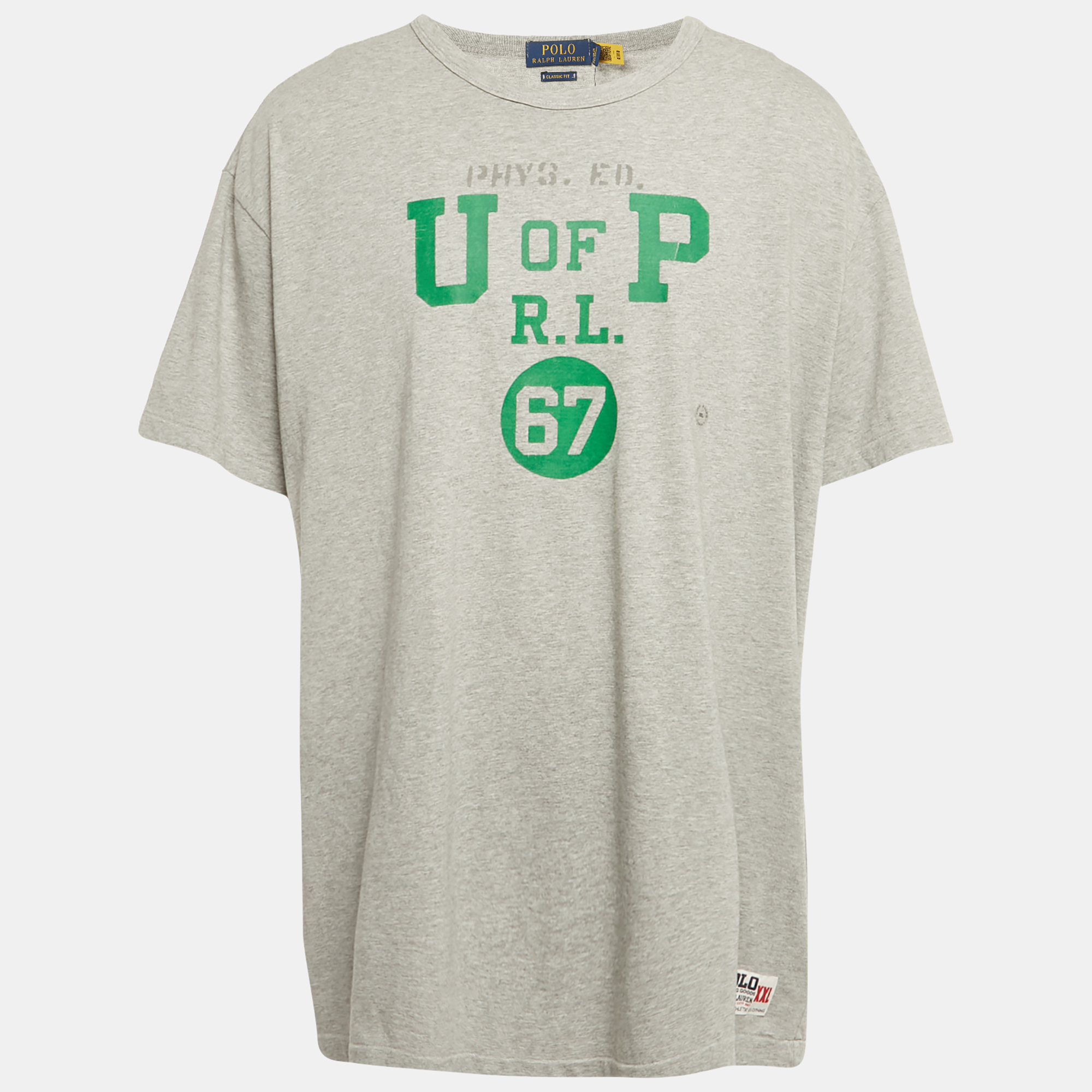 

Polo Ralph Lauren Grey Logo Print Jersey T-Shirt XXL