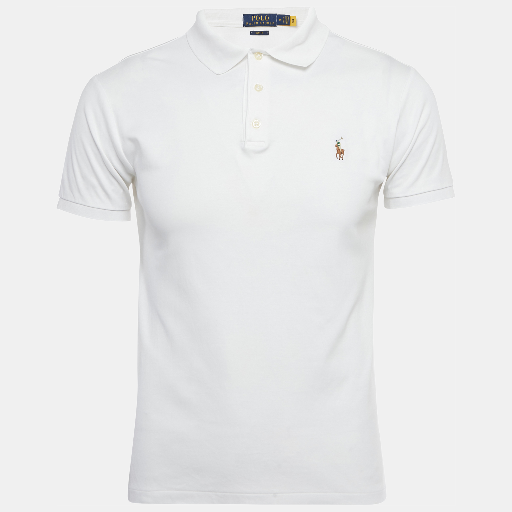 

Polo Ralph Lauren White Jersey Polo T-Shirt M