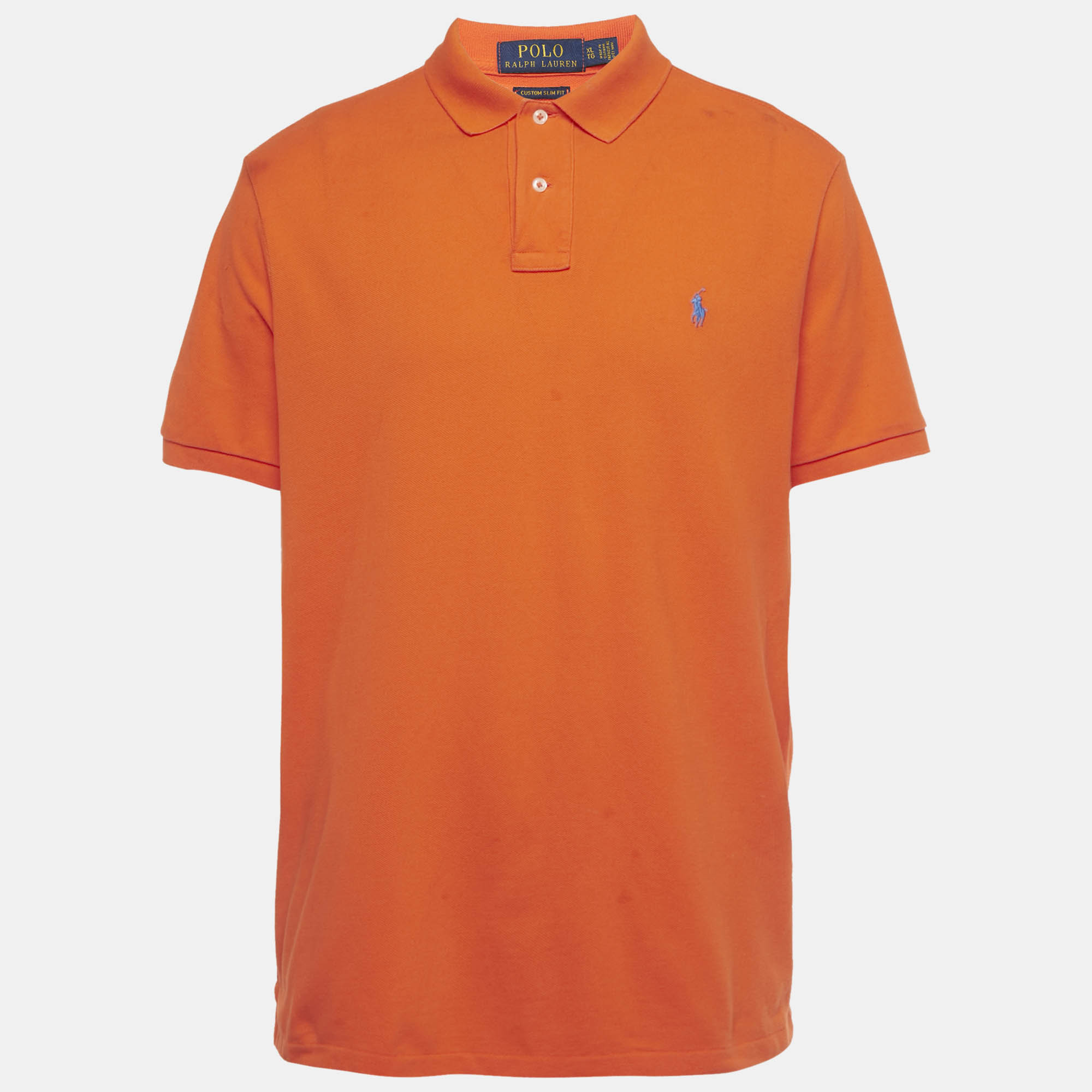 

Polo Ralph Lauren Orange Pique Custom Fit Polo T-Shirt XL