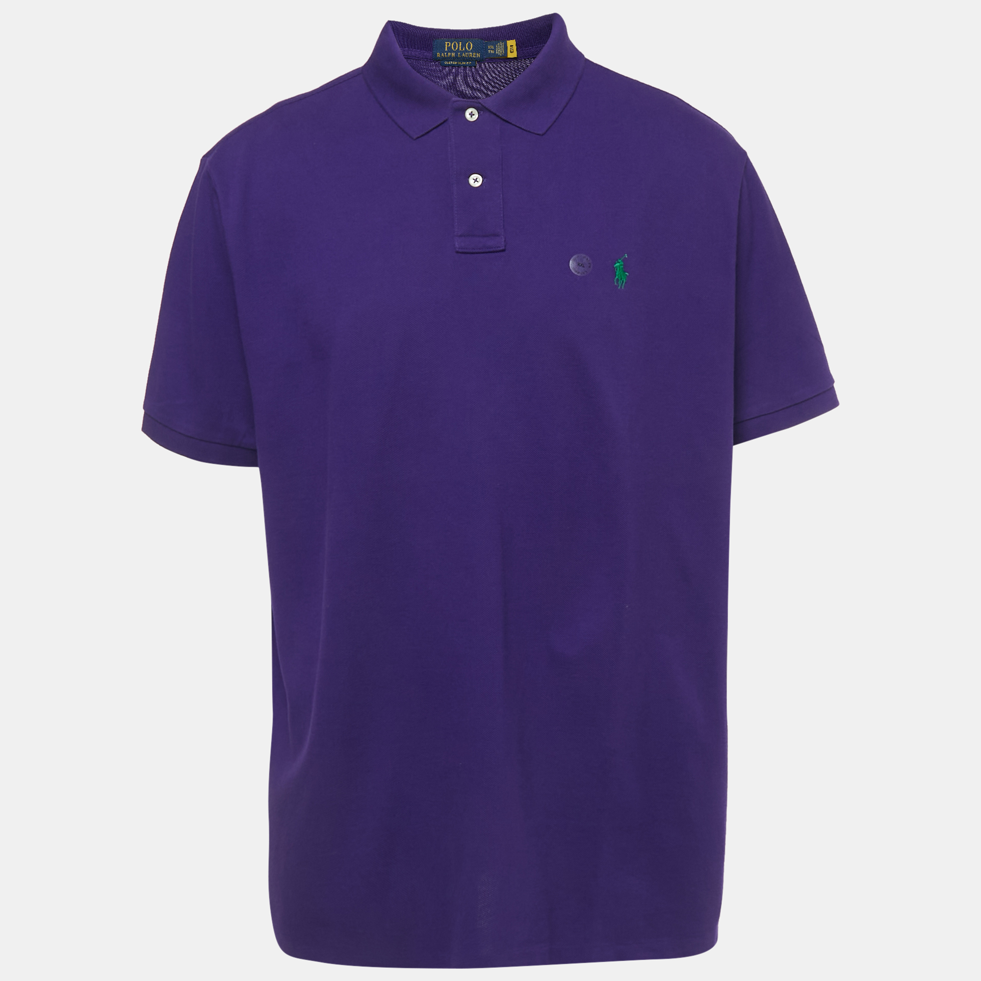 

Polo Ralph Lauren Purple Logo Embroidered Cotton Polo T-Shirt XXL