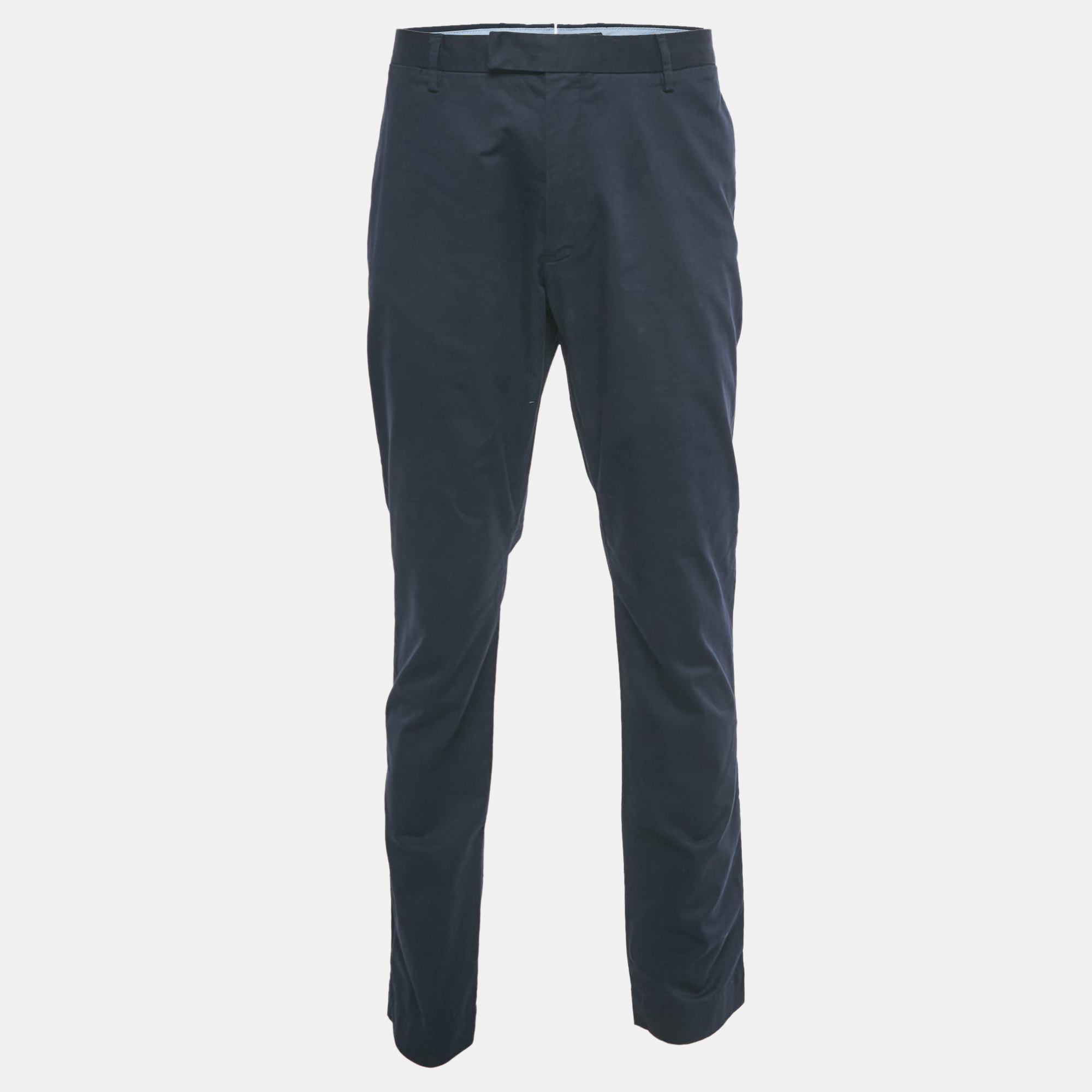 Click to view more detailed imagery on our partner's website Pre-owned Polo Ralph Lauren Blue Cotton Formal Trousers Xxxl