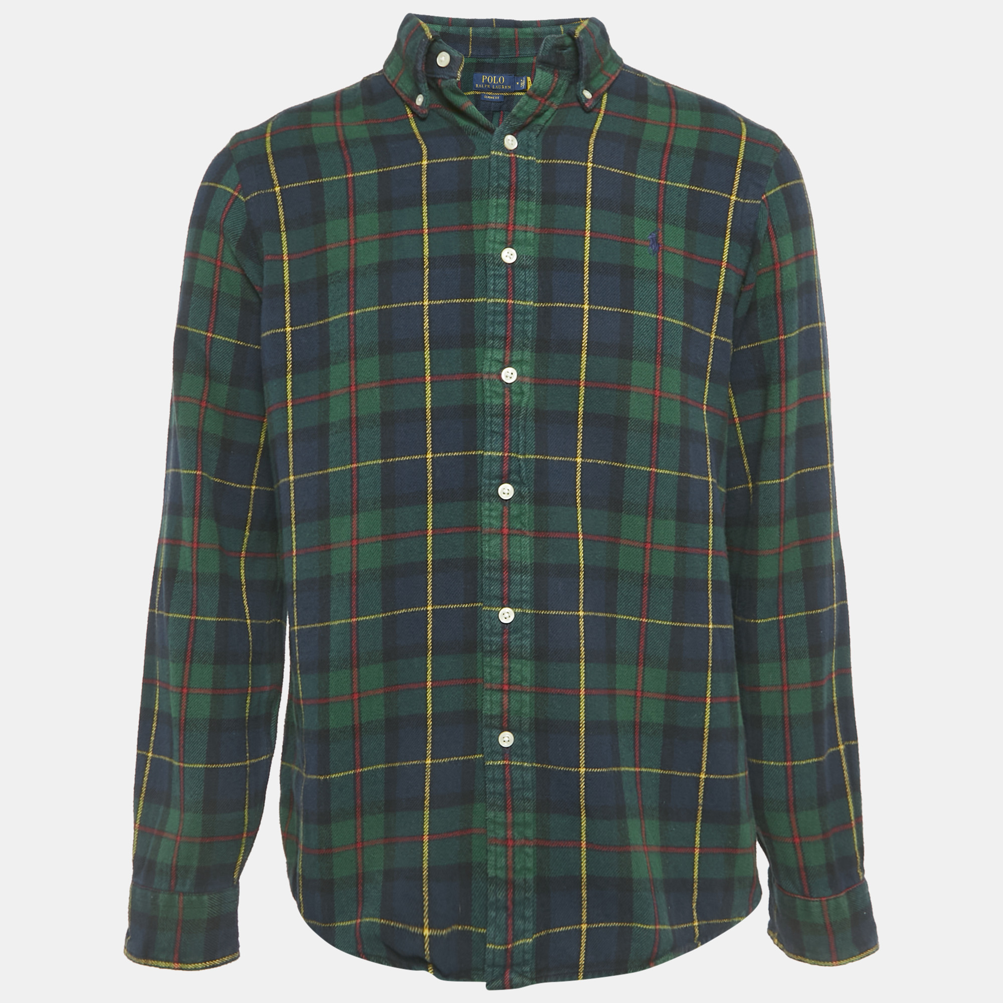 

Polo Ralph Lauren Green Tartan Cotton Long Sleeve Shirt M