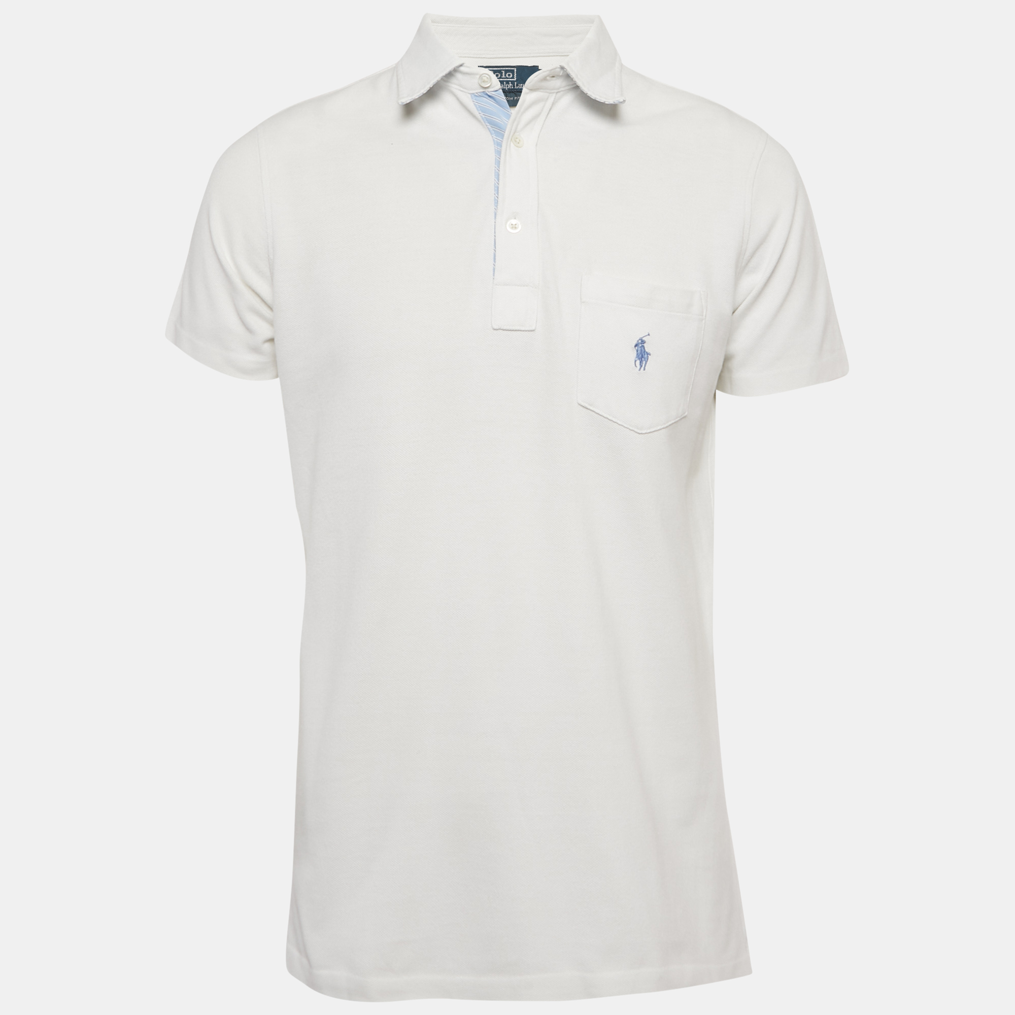 

Polo Ralph Lauren White Cotton Custom Fit Polo T-Shirt M