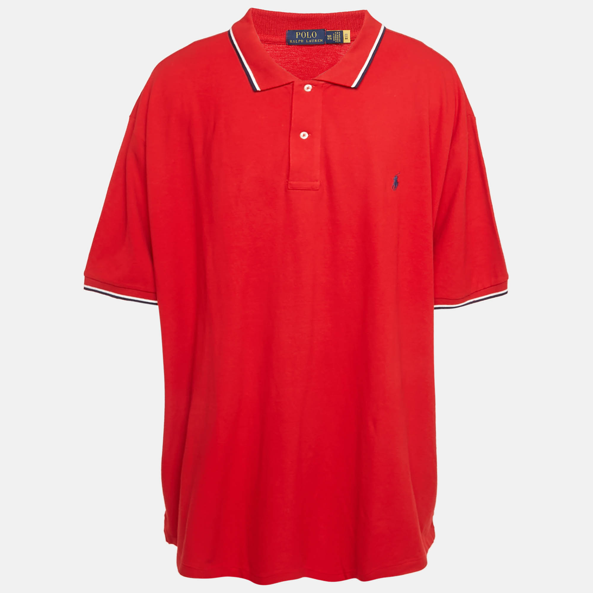 

Polo Ralph Lauren Red Cotton Knit Polo T-Shirt 5XL