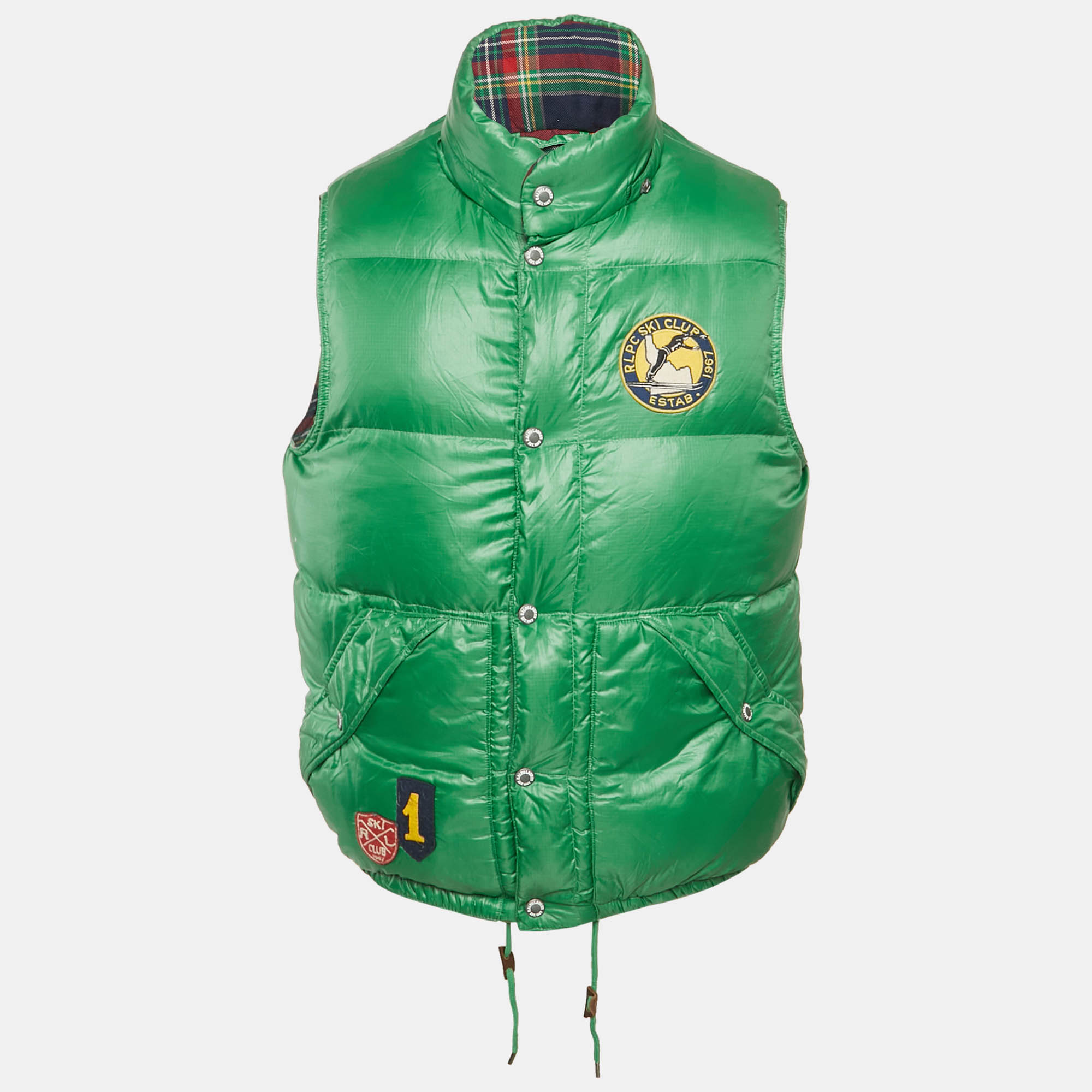 

Polo Ralph Lauren Green Nylon Applique Detail Down Vest M