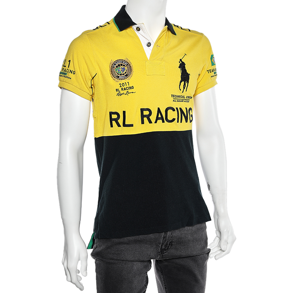 

Polo Ralph Lauren Yellow Cotton Pique Summer Classic Slim Fit Polo T-Shirt