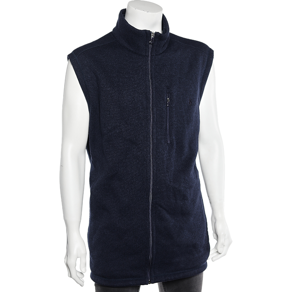 

Polo Ralph Lauren Navy Blue Fleece Sleeveless Vest 3XL