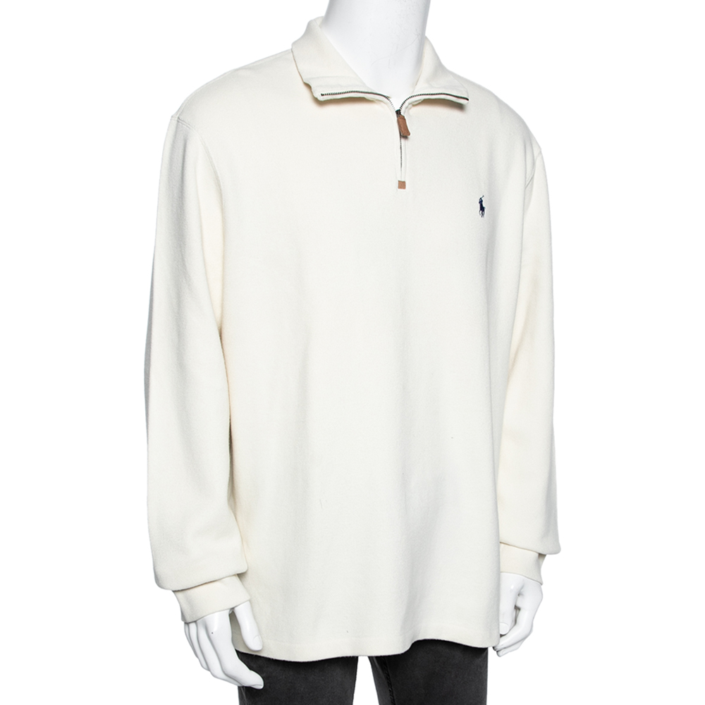 

Polo Ralph Lauren Off White Cotton Knit Sweater