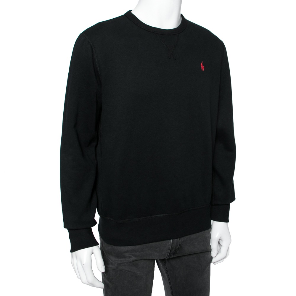 

Polo Ralph Lauren Black Cotton Long Sleeve Crewneck Jumper