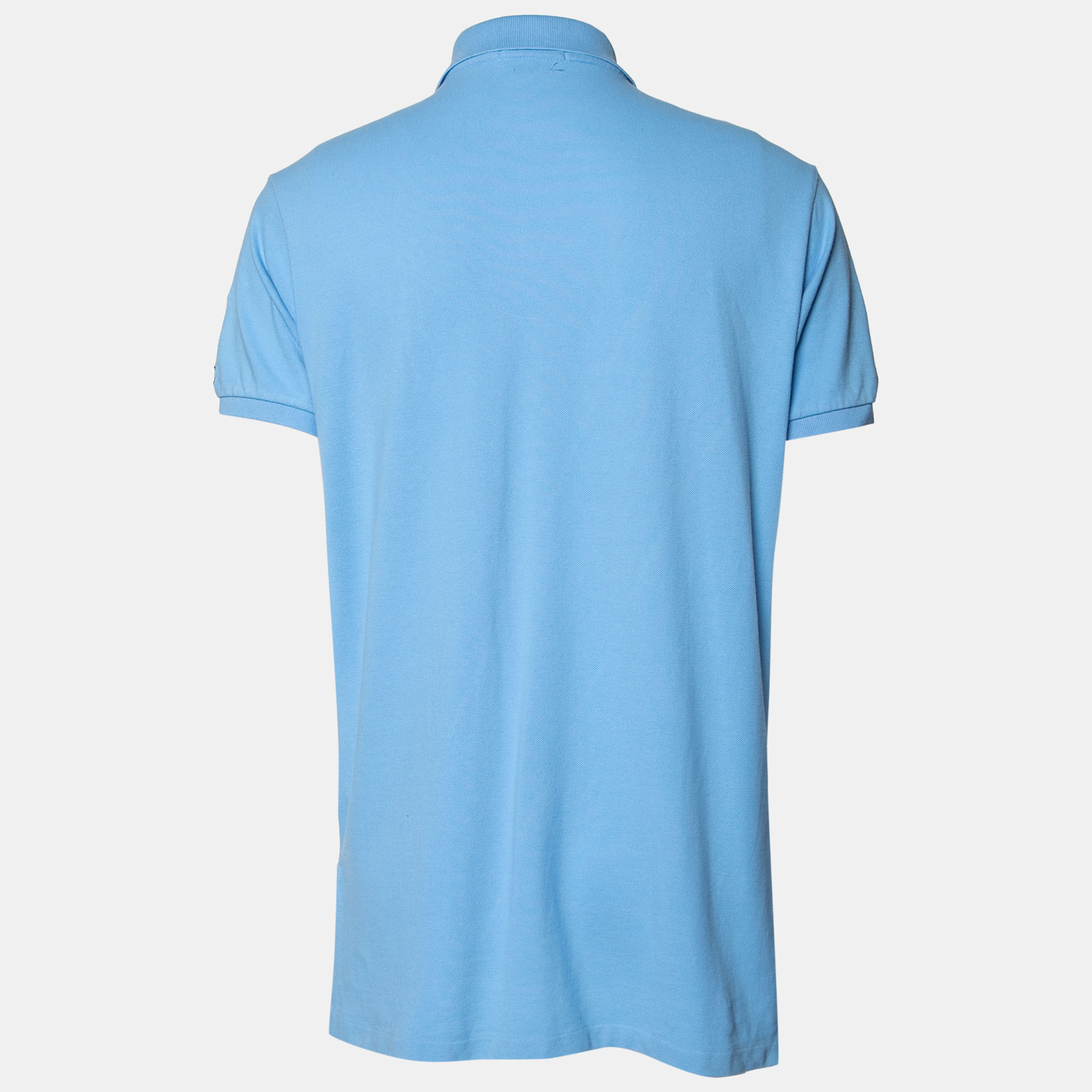 

Polo Ralph Lauren Blue Cotton Pique Custom Fit Polo T-Shirt