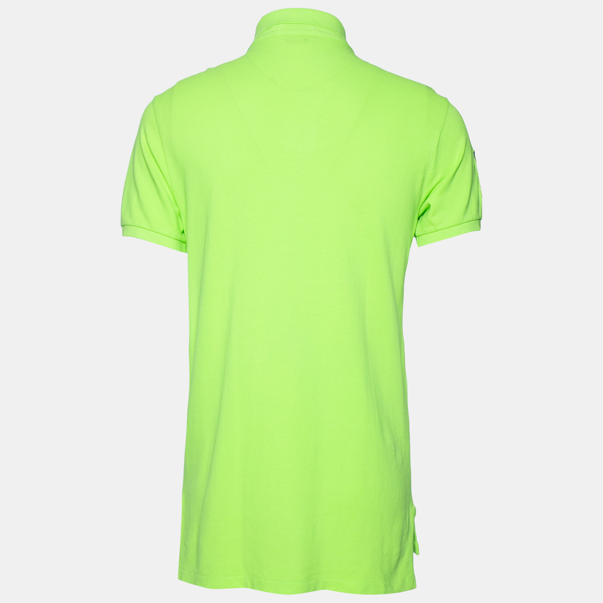 

Polo Ralph Lauren Neon Green Cotton Pique Custom Fit Polo T-Shirt