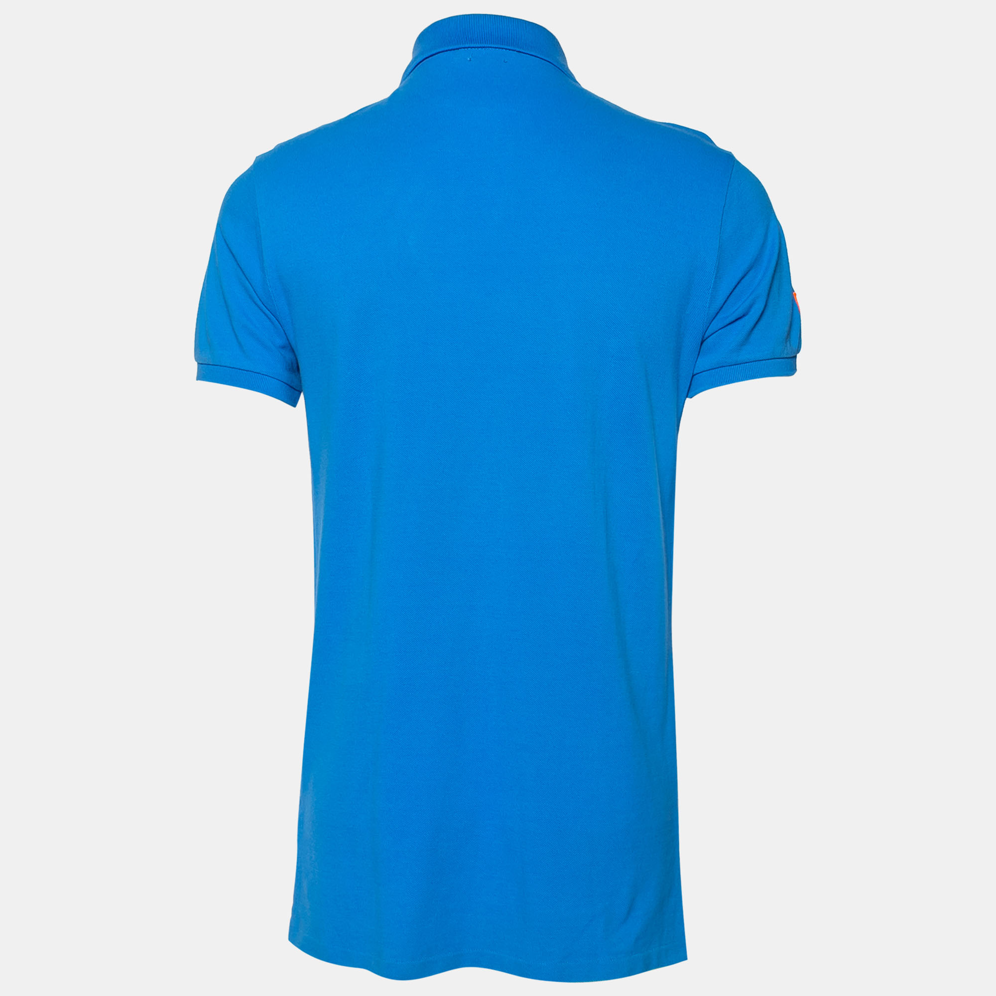 

Polo Ralph Lauren Blue Cotton Pique Custom Fit Polo T-Shirt