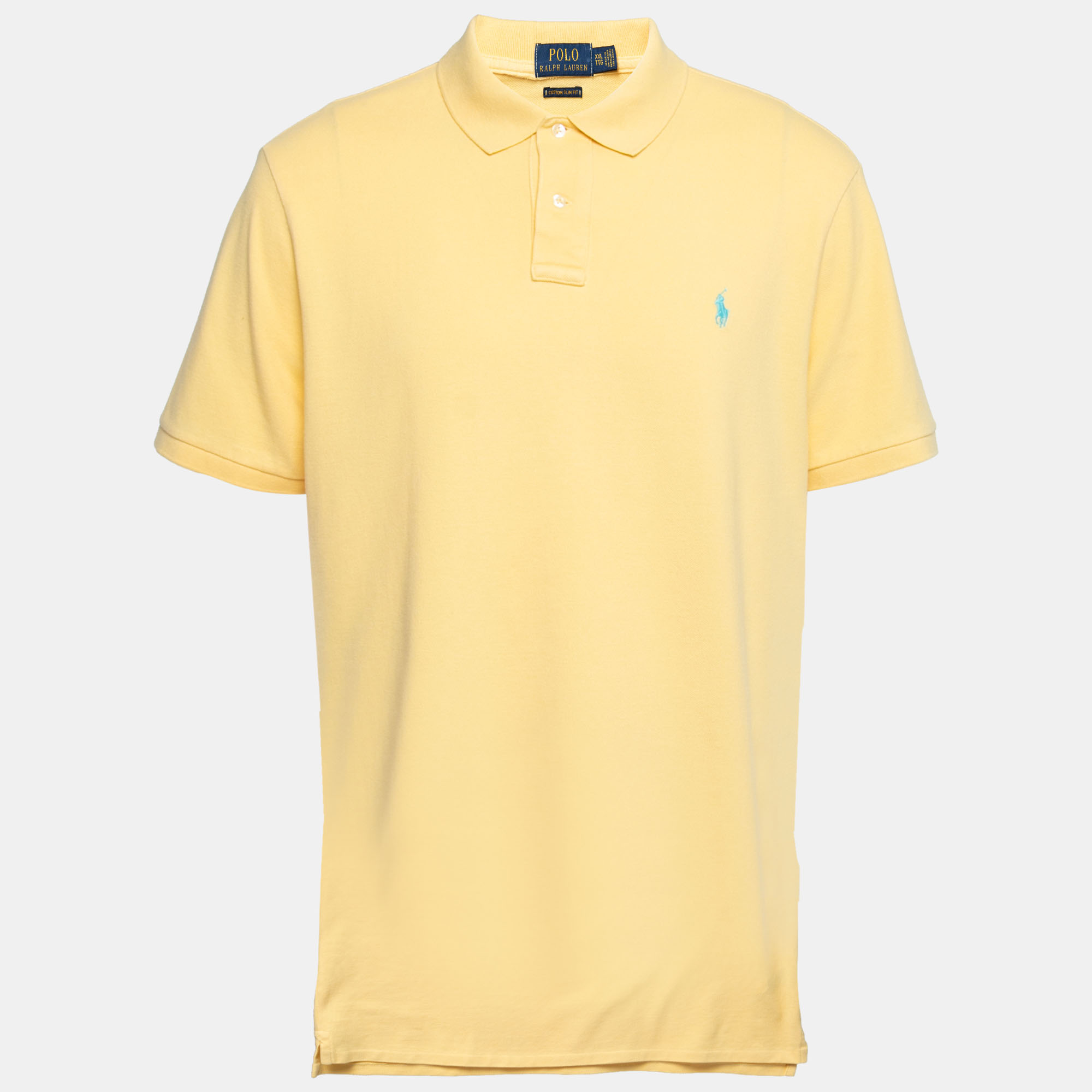 

Polo Ralph Lauren Yellow Cotton Pique Custom Slim Fit Polo T-Shirt