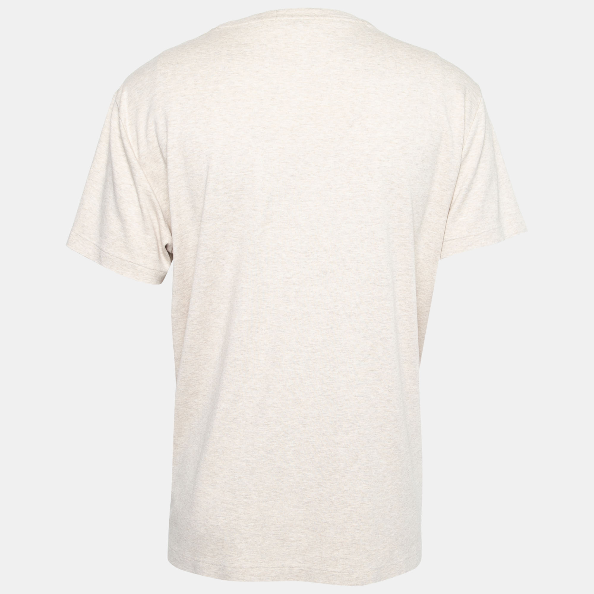 

Polo Ralph Lauren Cream Cotton Custom Slim Fit T-Shirt