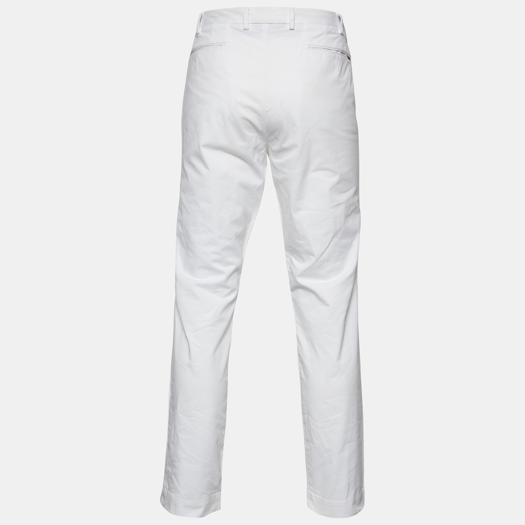 

Polo Ralph Lauren White Cotton Stretch Slim Fit Trousers